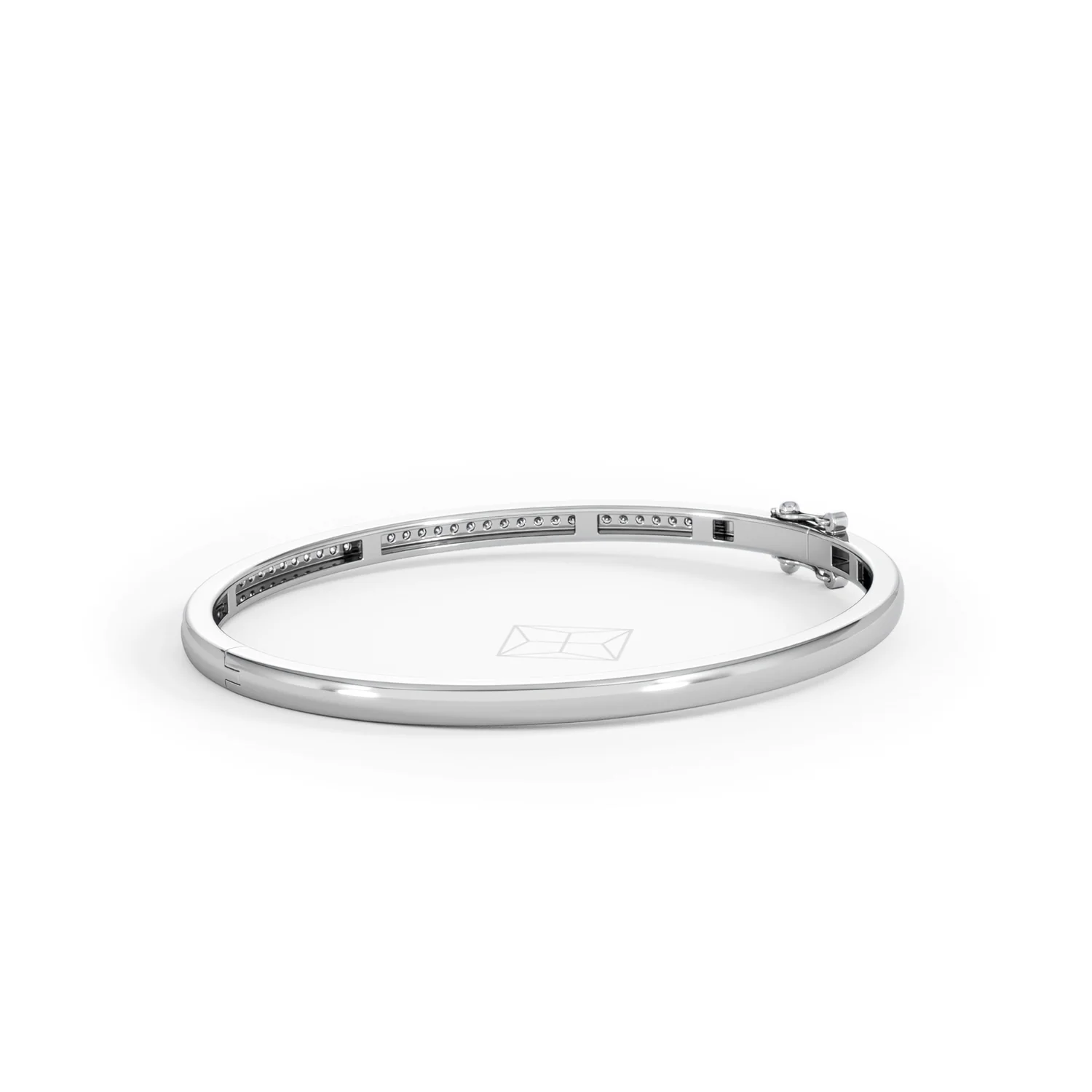 Heritage 0.50ct Round Cut Lab Diamond Bangle in Sterling Silver - Image 57
