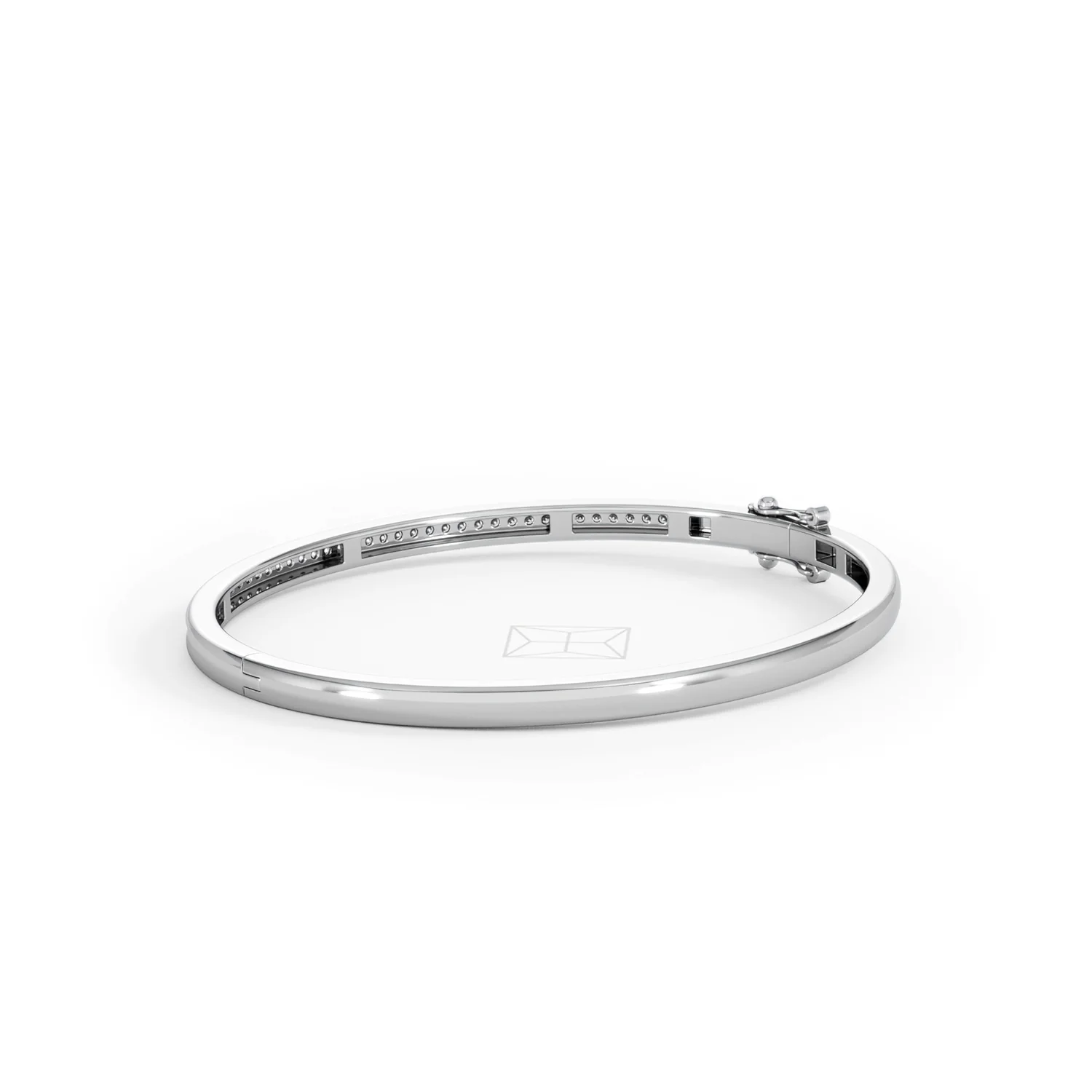 Heritage 0.50ct Round Cut Lab Diamond Bangle in Sterling Silver - Image 58