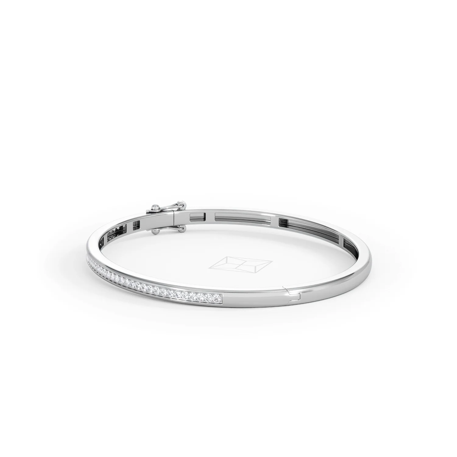 Heritage 0.50ct Round Cut Lab Diamond Bangle in Sterling Silver - Image 74