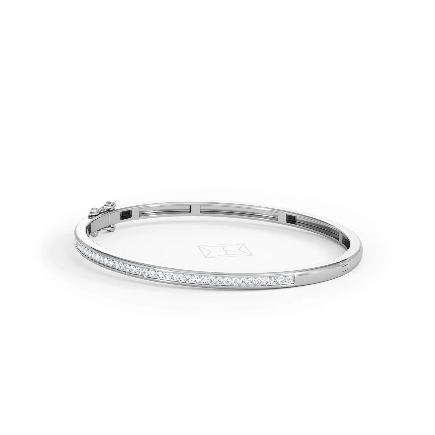Heritage 0.50ct Round Cut Lab Diamond Bangle in Sterling Silver - Image 81