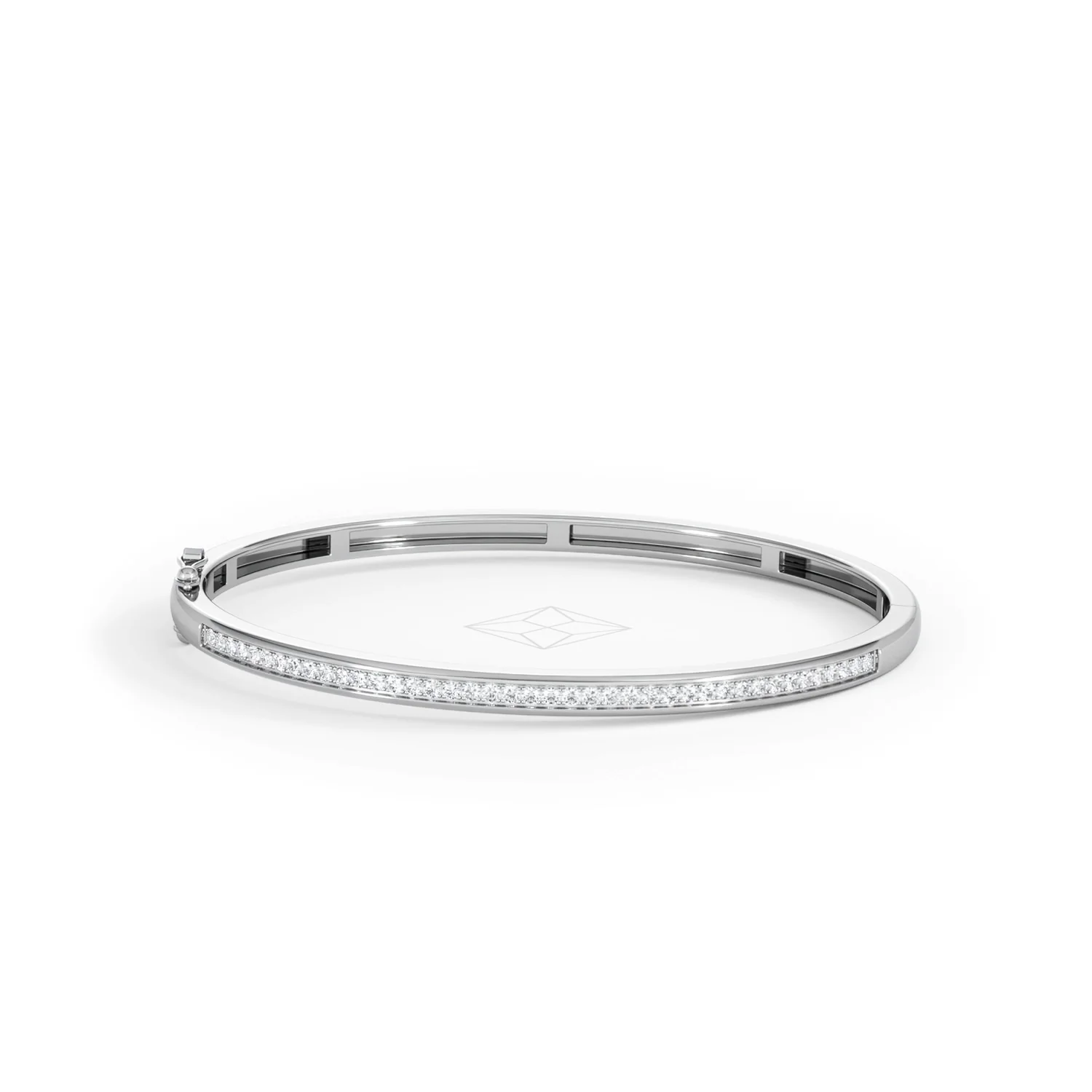 Heritage 0.50ct Round Cut Lab Diamond Bangle in Sterling Silver - Image 88