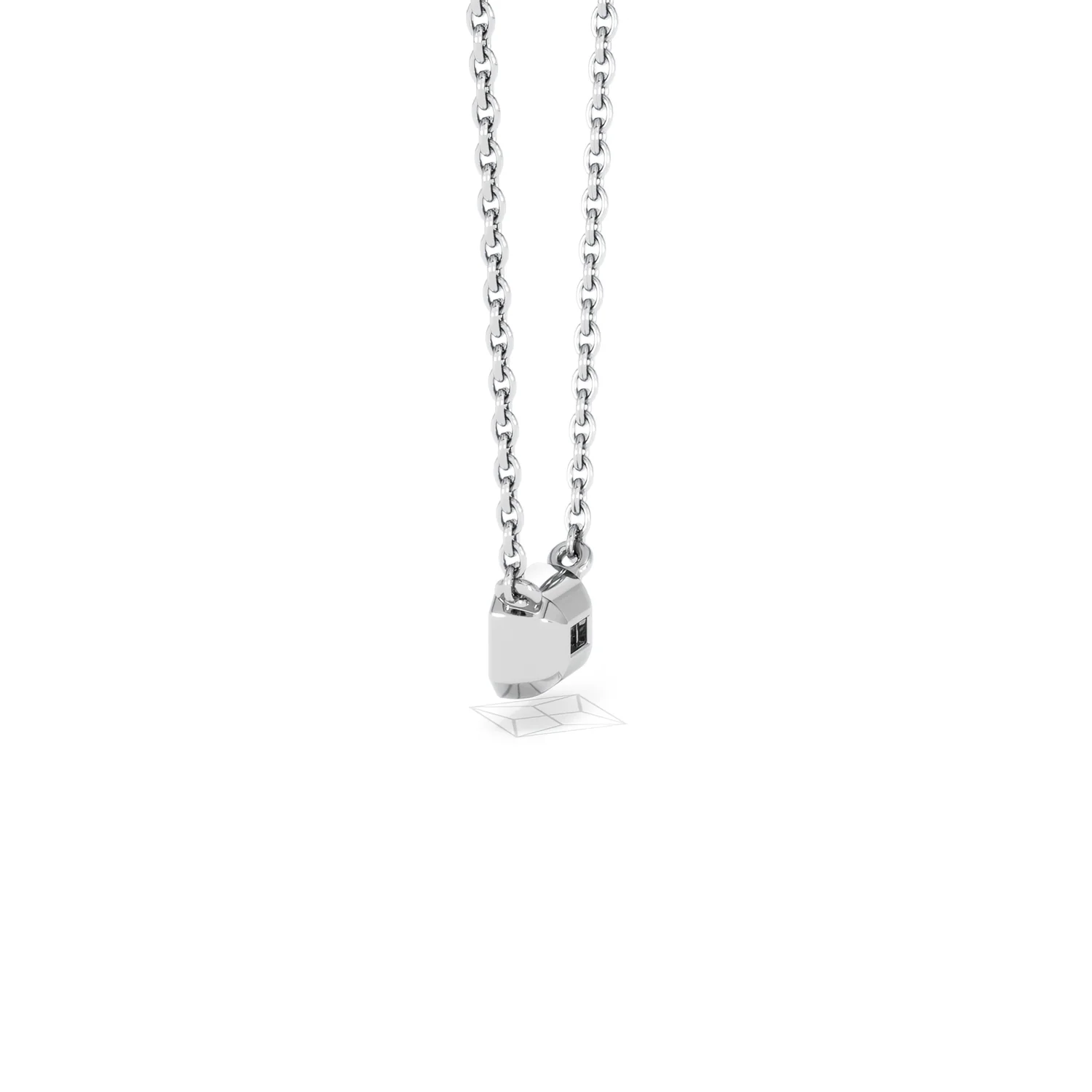 Horizon Emerald Cut Lab Diamond Solitaire Necklace 0.25ct H/SI in 925 Silver - Image 65