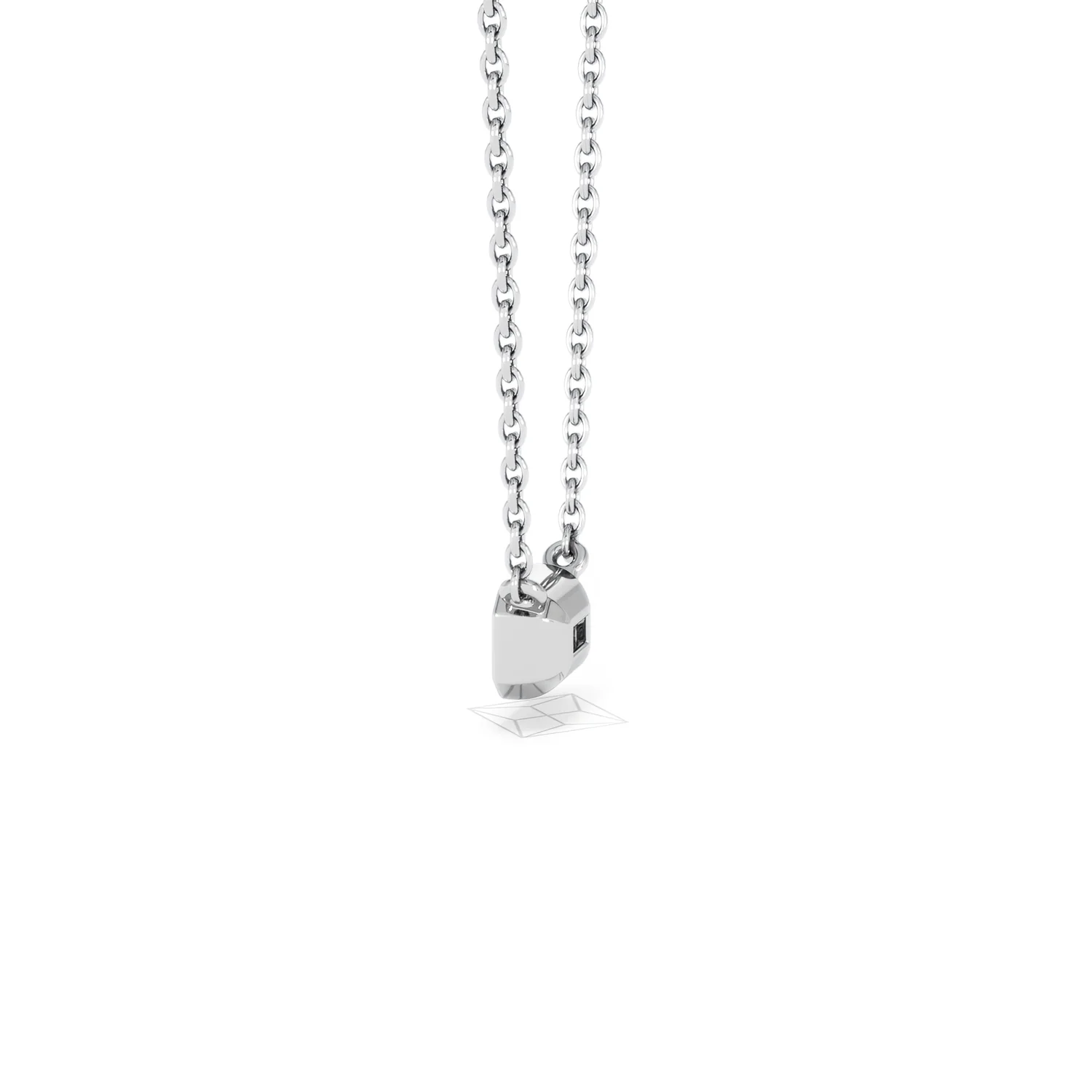 Horizon Emerald Cut Lab Diamond Solitaire Necklace 0.25ct H/SI in 925 Silver - Image 66