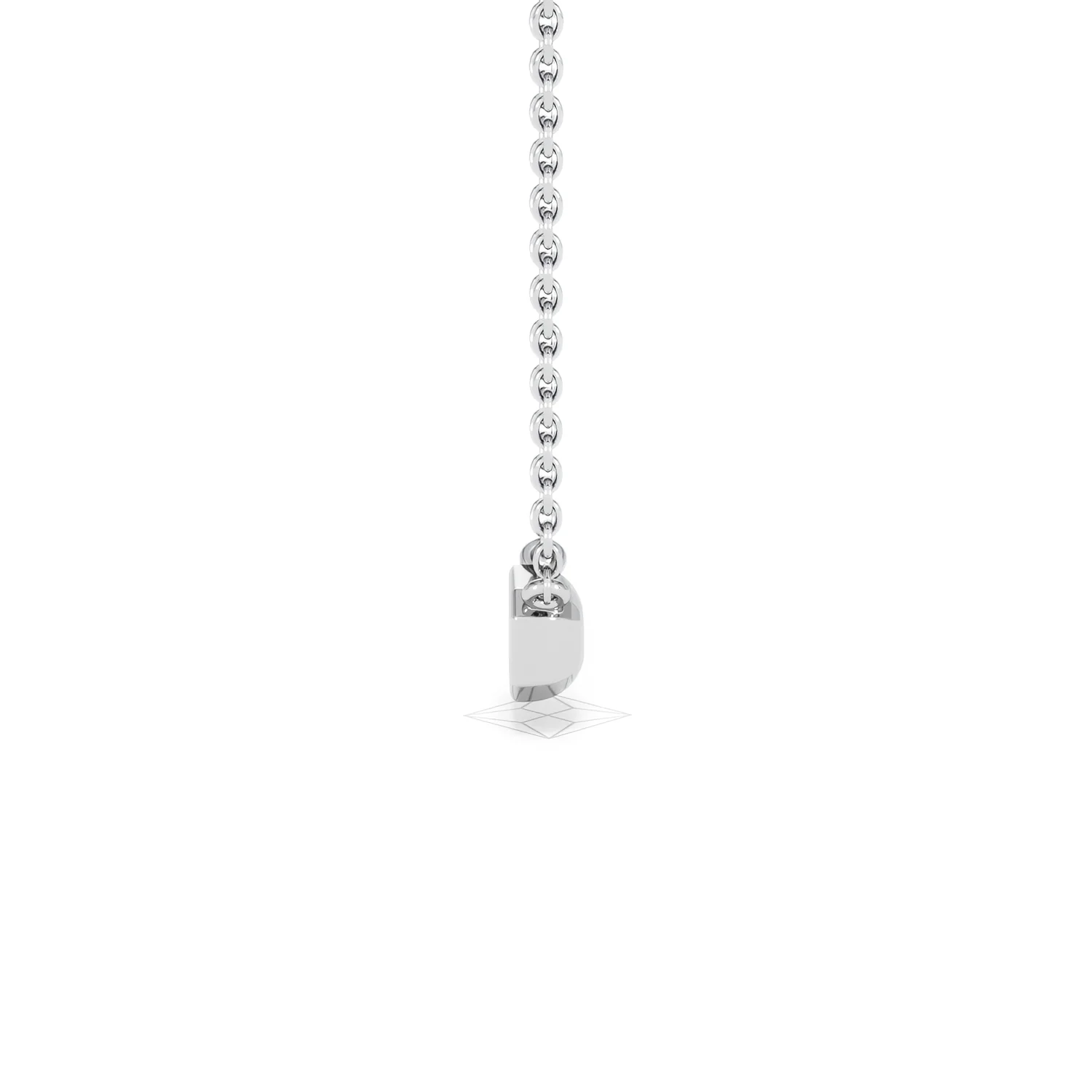 Horizon Emerald Cut Lab Diamond Solitaire Necklace 0.25ct H/SI in 925 Silver - Image 70