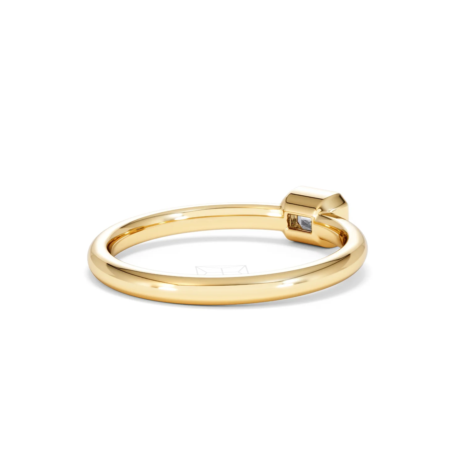Horizon Emerald Cut Lab Diamond Solitaire Ring 0.25ct H/SI in 18k Gold Vermeil - Image 41
