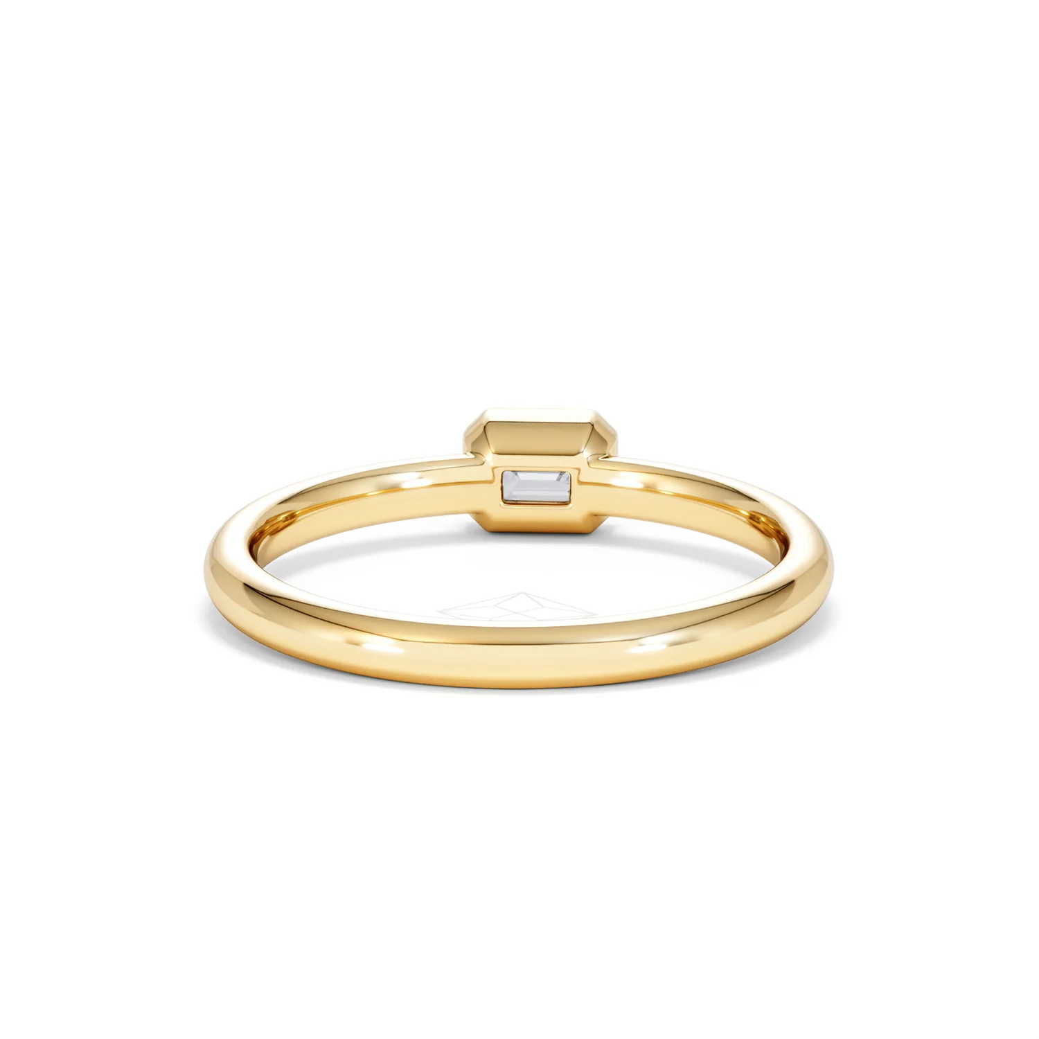 Horizon Emerald Cut Lab Diamond Solitaire Ring 0.25ct H/SI in 18k Gold Vermeil - Image 49