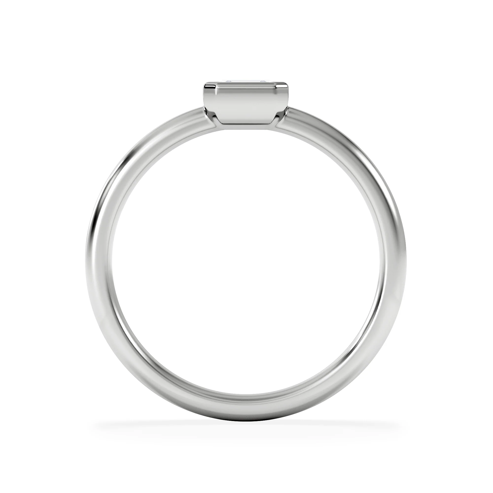Horizon Emerald Cut Lab Diamond Solitaire Ring 0.25ct H/SI in 925 Silver - Image 3