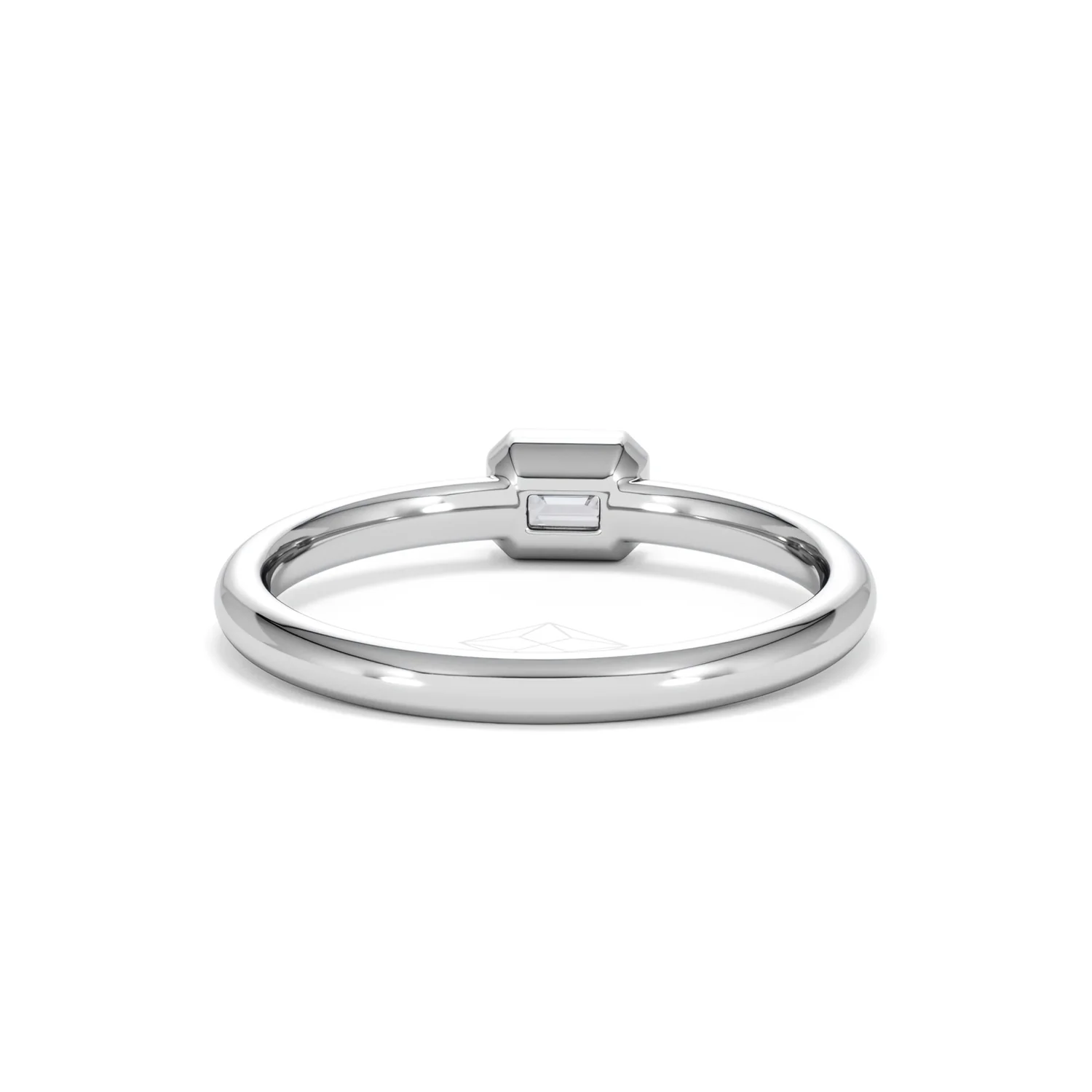 Horizon Emerald Cut Lab Diamond Solitaire Ring 0.25ct H/SI in 925 Silver - Image 49