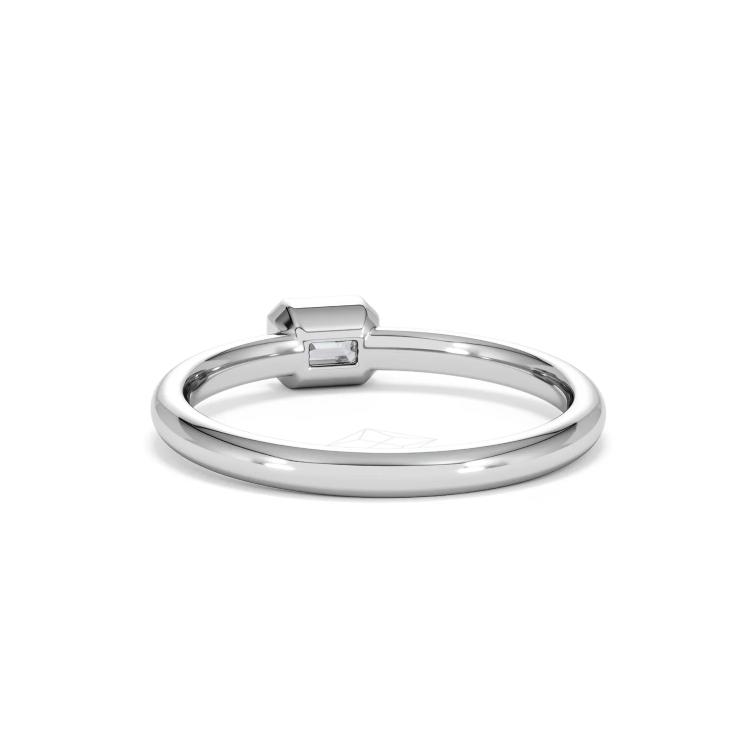 Horizon Emerald Cut Lab Diamond Solitaire Ring 0.25ct H/SI in 925 Silver - Image 53