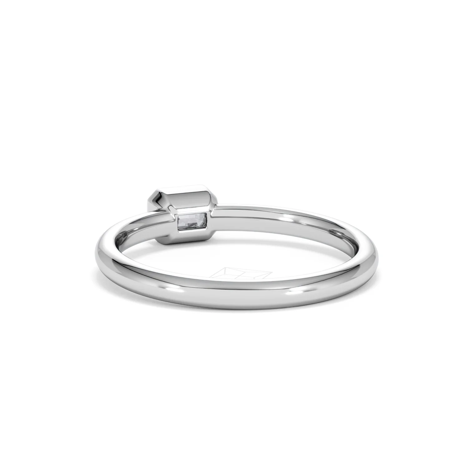 Horizon Emerald Cut Lab Diamond Solitaire Ring 0.25ct H/SI in 925 Silver - Image 55