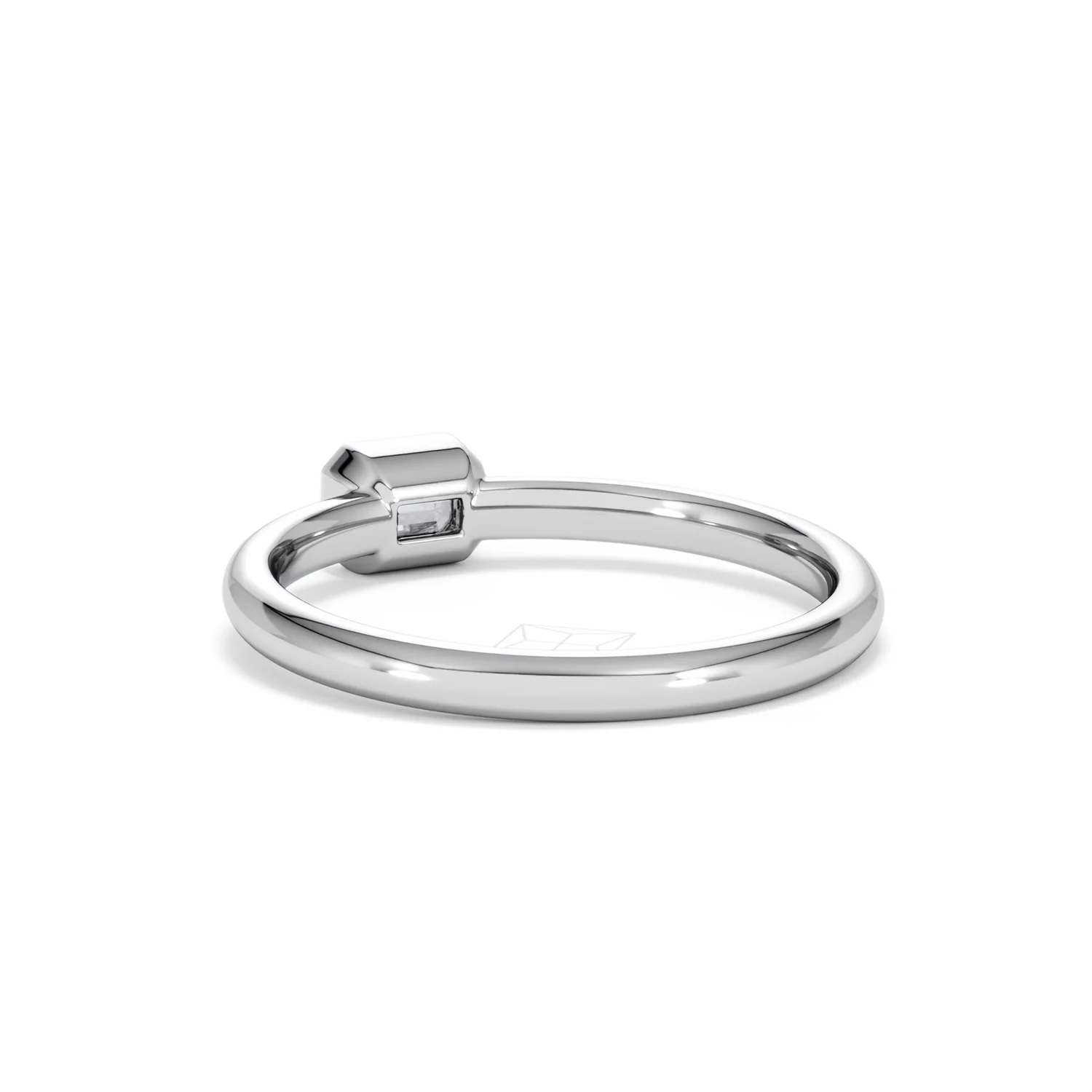 Horizon Emerald Cut Lab Diamond Solitaire Ring 0.25ct H/SI in 925 Silver - Image 56