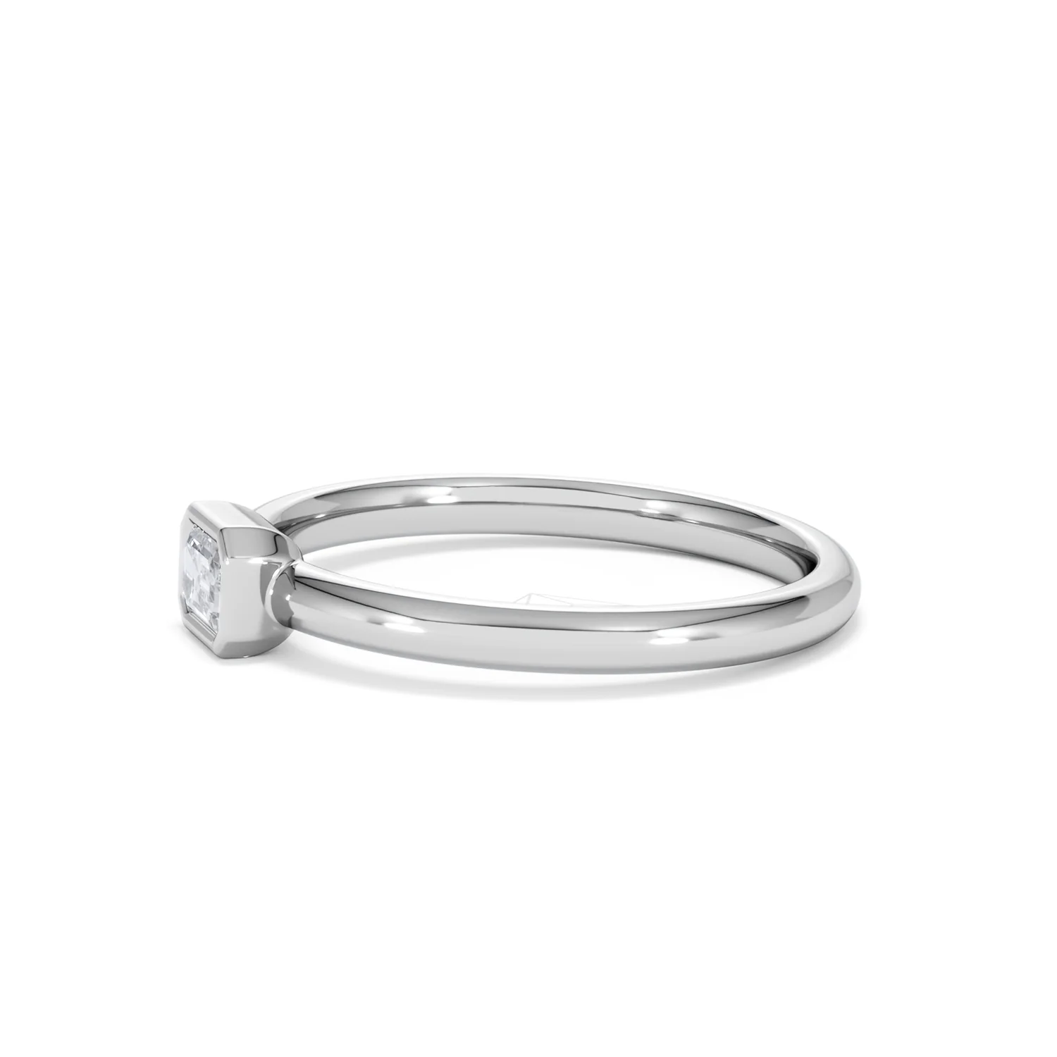 Horizon Emerald Cut Lab Diamond Solitaire Ring 0.25ct H/SI in 925 Silver - Image 74