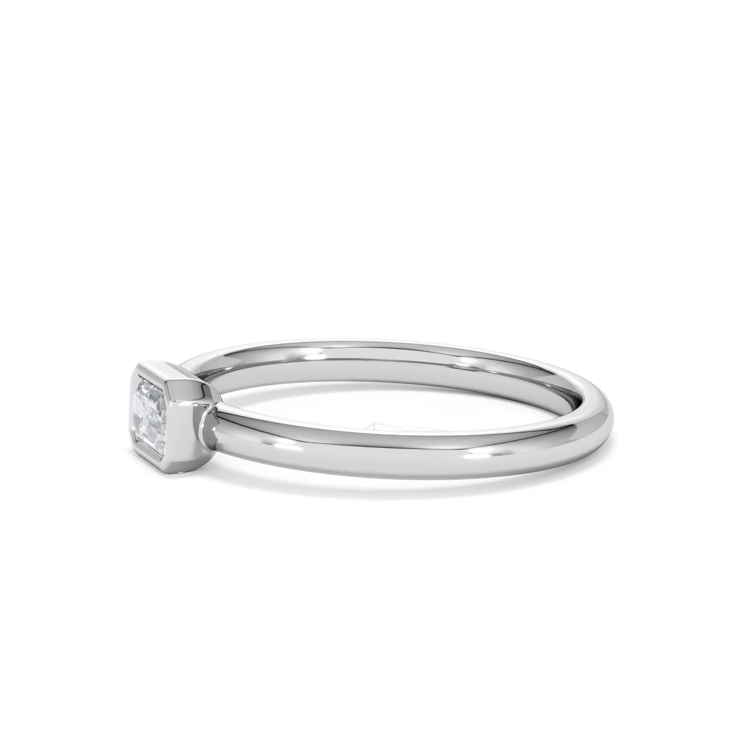 Horizon Emerald Cut Lab Diamond Solitaire Ring 0.25ct H/SI in 925 Silver - Image 75