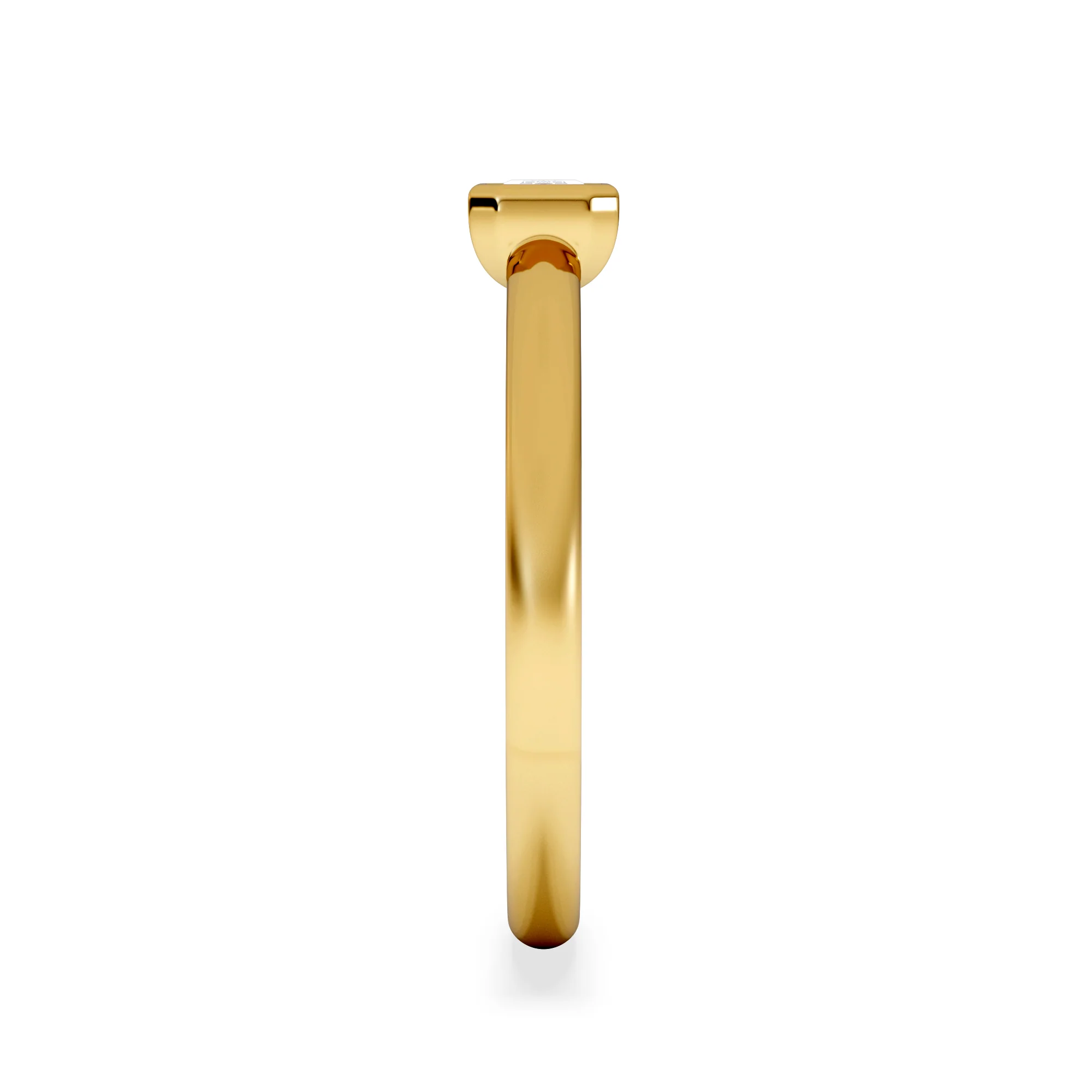 Horizon Emerald Cut Lab Diamond Solitaire Ring 0.25ct H/SI in 9K Gold - Image 5