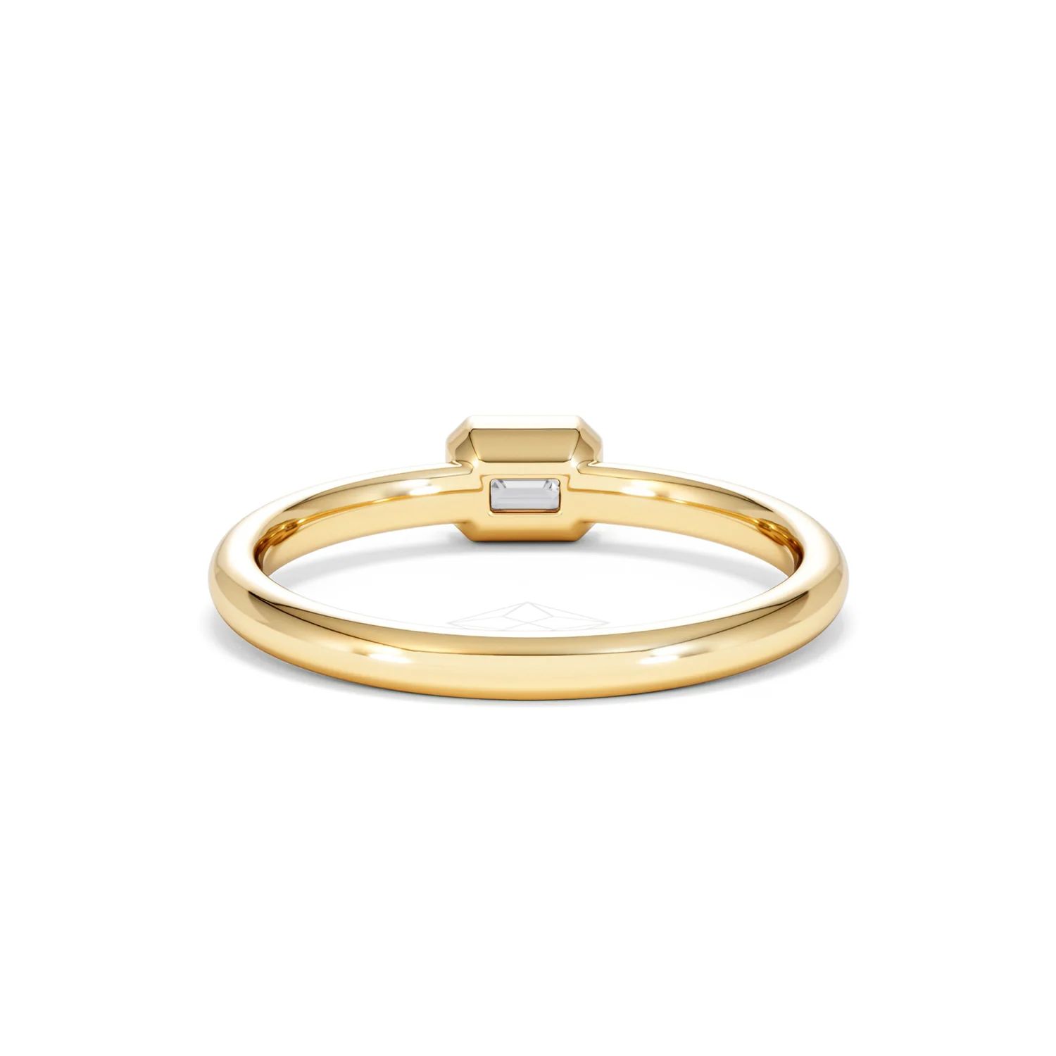 Horizon Emerald Cut Lab Diamond Solitaire Ring 0.25ct H/SI in 9K Gold - Image 50