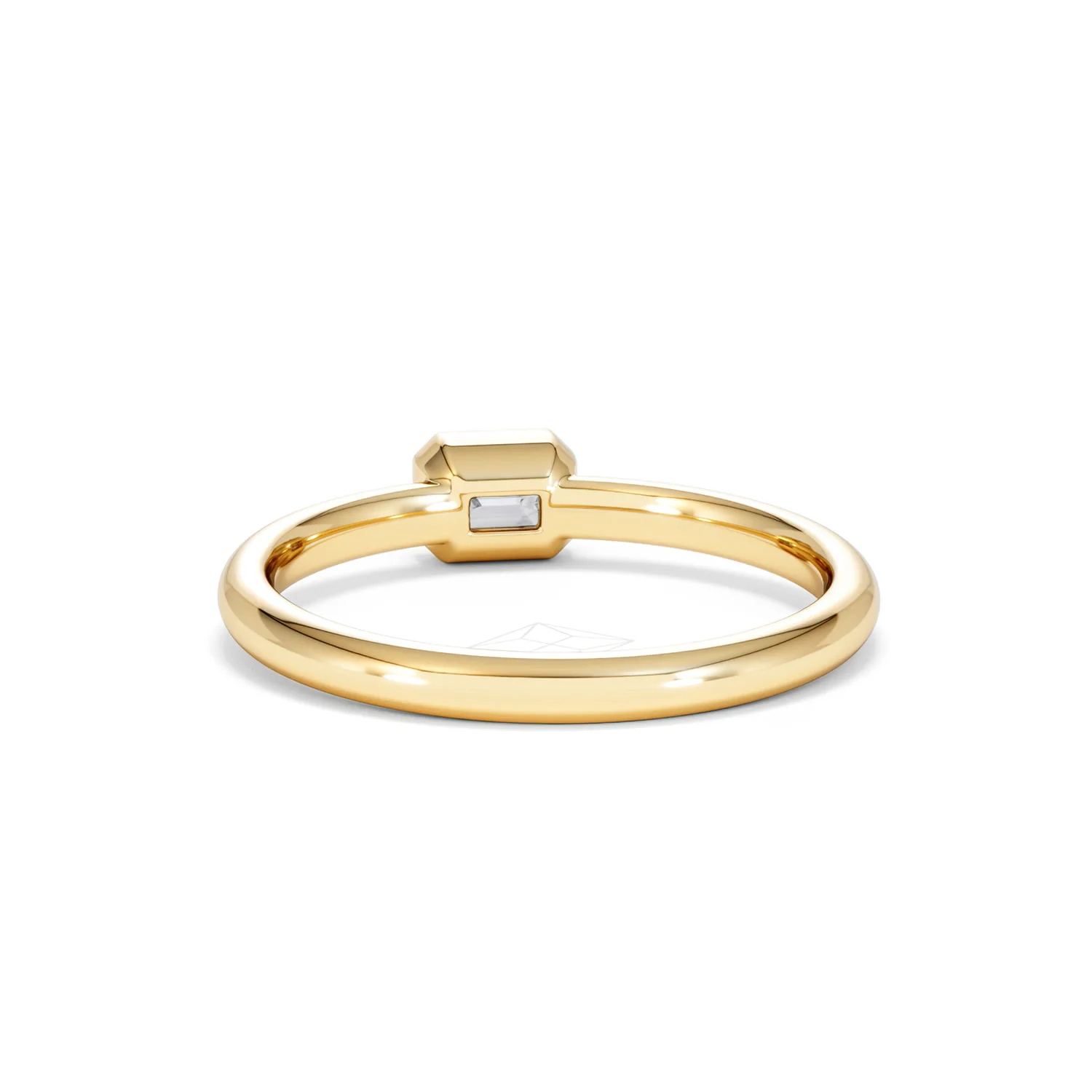 Horizon Emerald Cut Lab Diamond Solitaire Ring 0.25ct H/SI in 9K Gold - Image 52