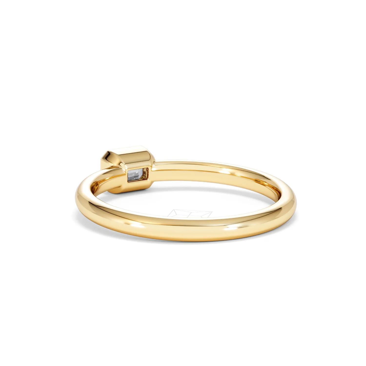 Horizon Emerald Cut Lab Diamond Solitaire Ring 0.25ct H/SI in 9K Gold - Image 57