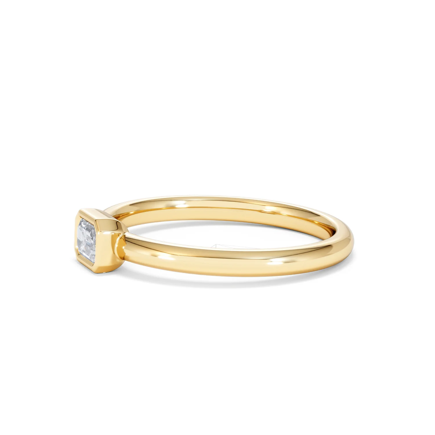 Horizon Emerald Cut Lab Diamond Solitaire Ring 0.25ct H/SI in 9K Gold - Image 75