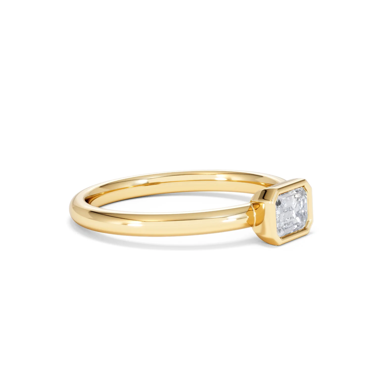 Horizon Emerald Cut Lab Diamond Solitaire Ring 0.50ct H/SI in 9K Gold - Image 22