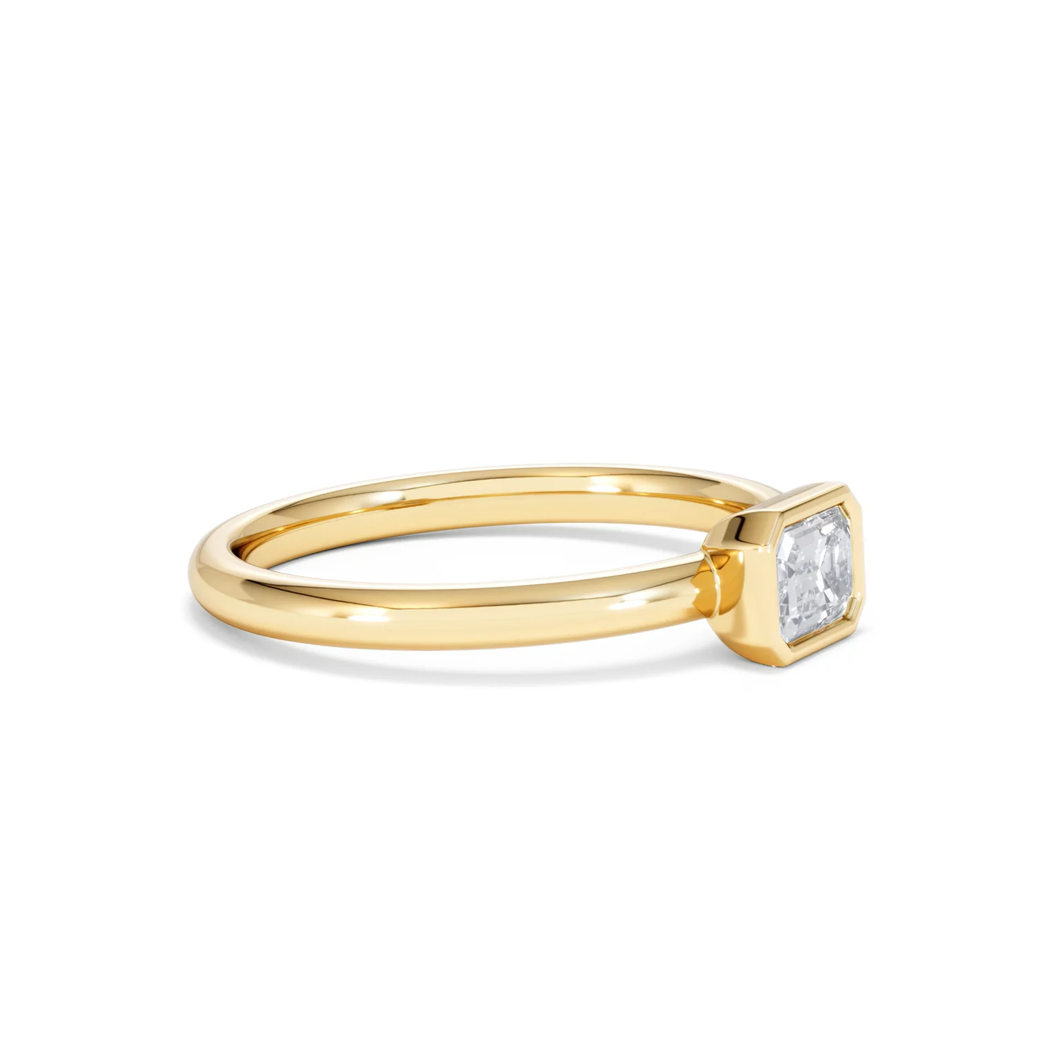 Horizon Emerald Cut Lab Diamond Solitaire Ring 0.50ct H/SI in 9K Gold - Image 23