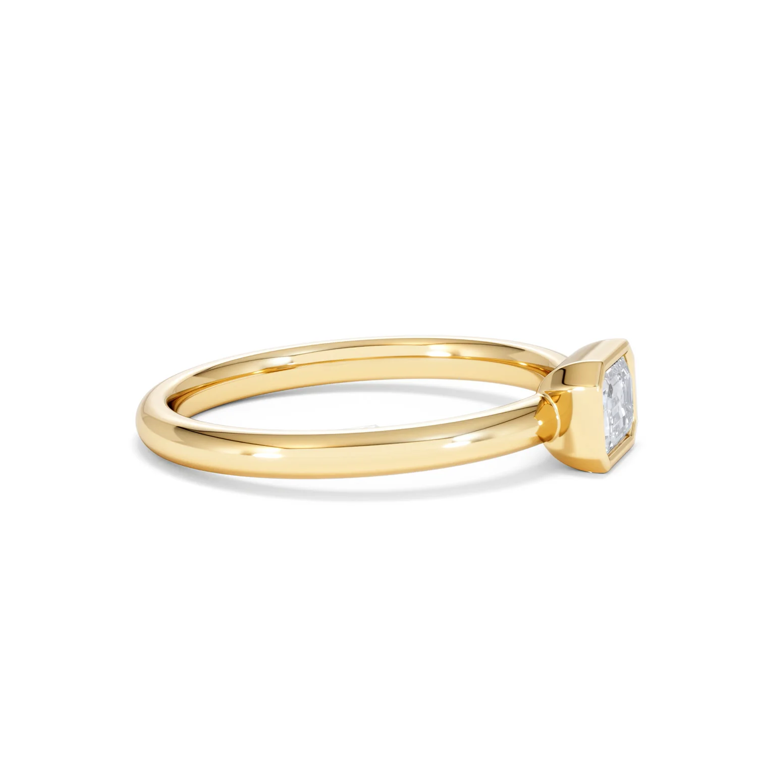 Horizon Emerald Cut Lab Diamond Solitaire Ring 0.50ct H/SI in 9K Gold - Image 26