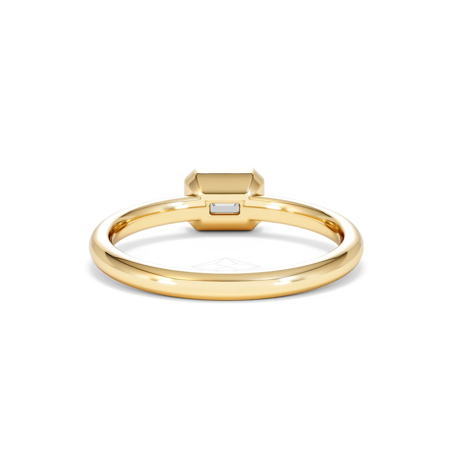 Horizon Emerald Cut Lab Diamond Solitaire Ring 0.50ct H/SI in 9K Gold - Image 50