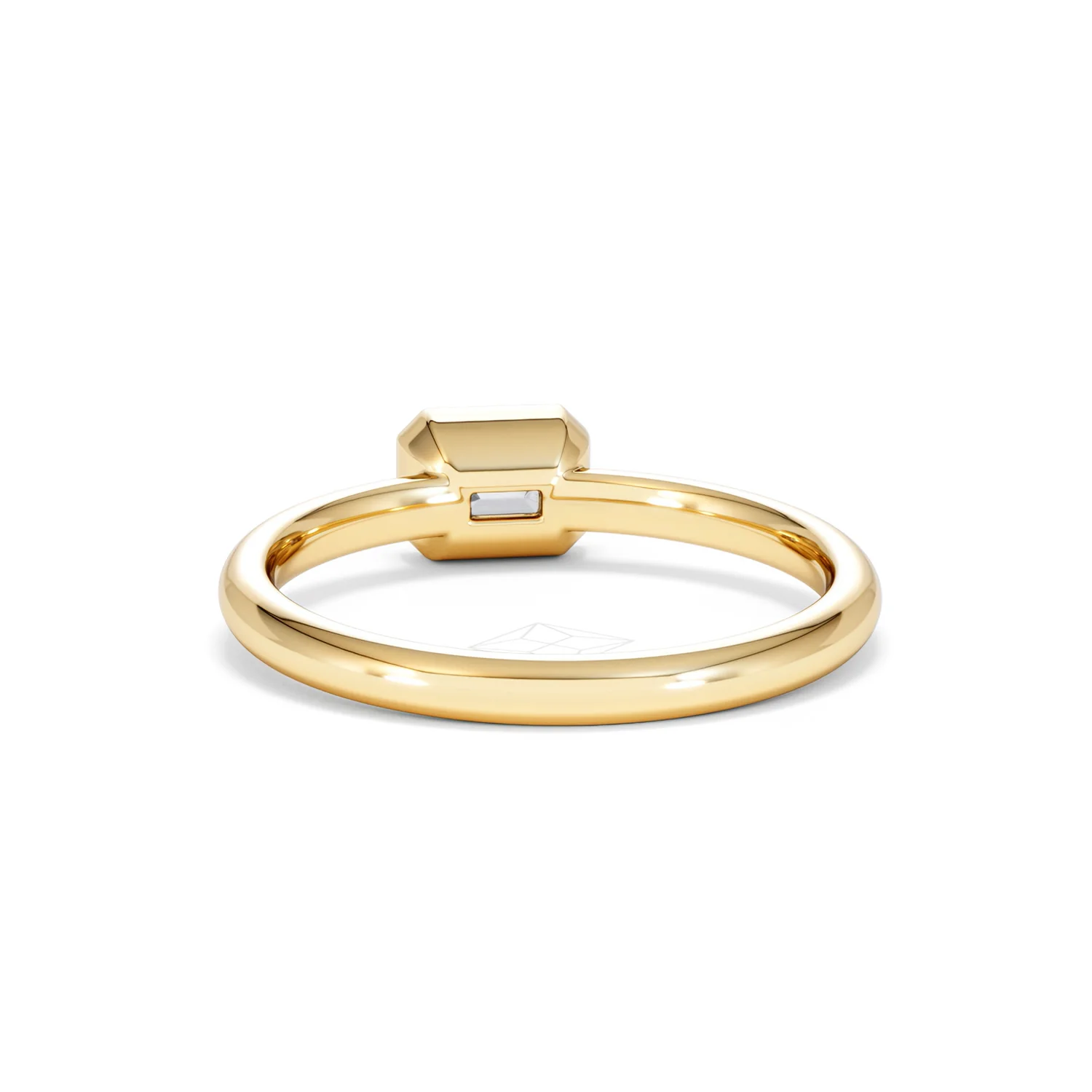 Horizon Emerald Cut Lab Diamond Solitaire Ring 0.50ct H/SI in 9K Gold - Image 52