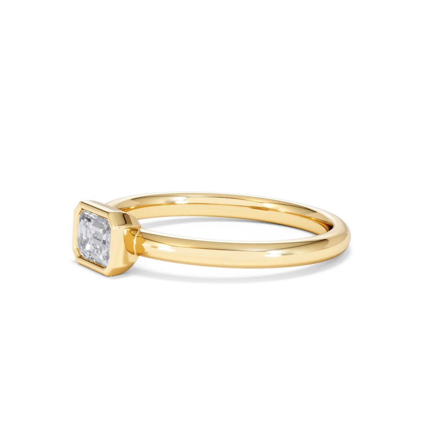 Horizon Emerald Cut Lab Diamond Solitaire Ring 0.50ct H/SI in 9K Gold - Image 77