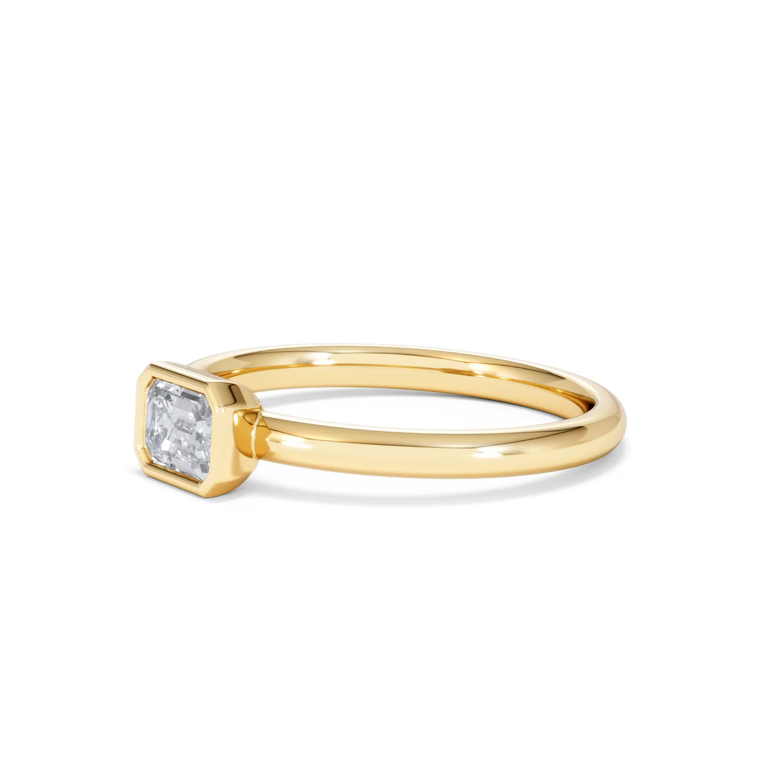 Horizon Emerald Cut Lab Diamond Solitaire Ring 0.50ct H/SI in 9K Gold - Image 78