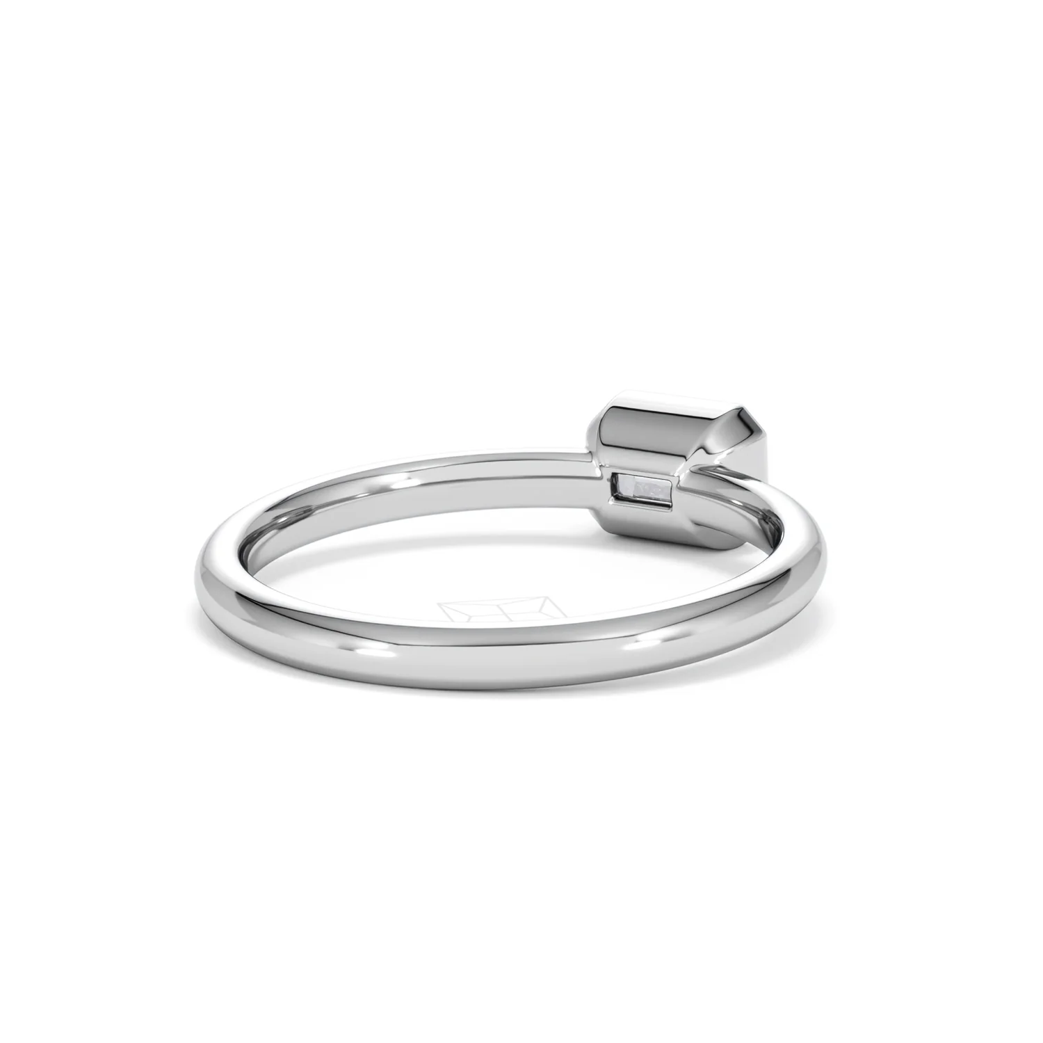 Horizon Emerald Cut Lab Diamond Solitaire Ring 0.50ct H/SI in 9K White Gold - Image 43