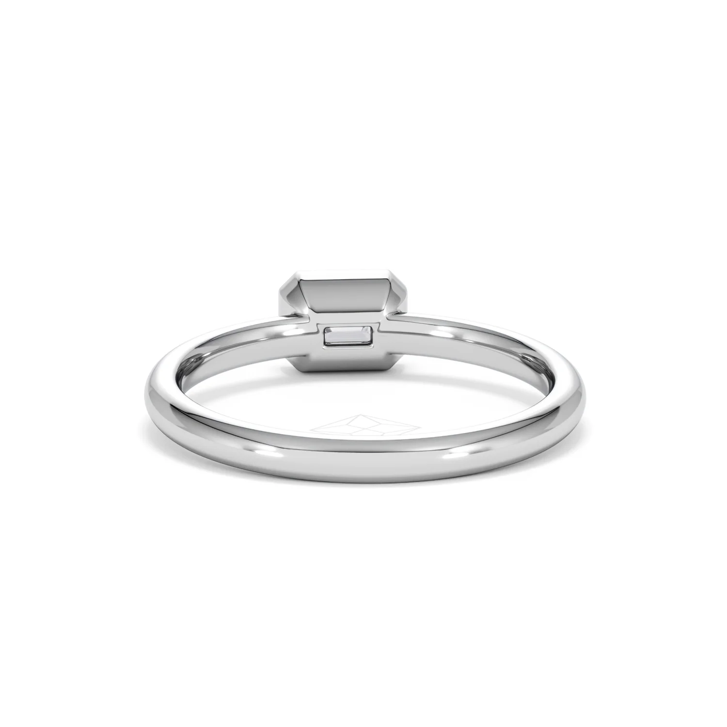 Horizon Emerald Cut Lab Diamond Solitaire Ring 0.50ct H/SI in 9K White Gold - Image 51
