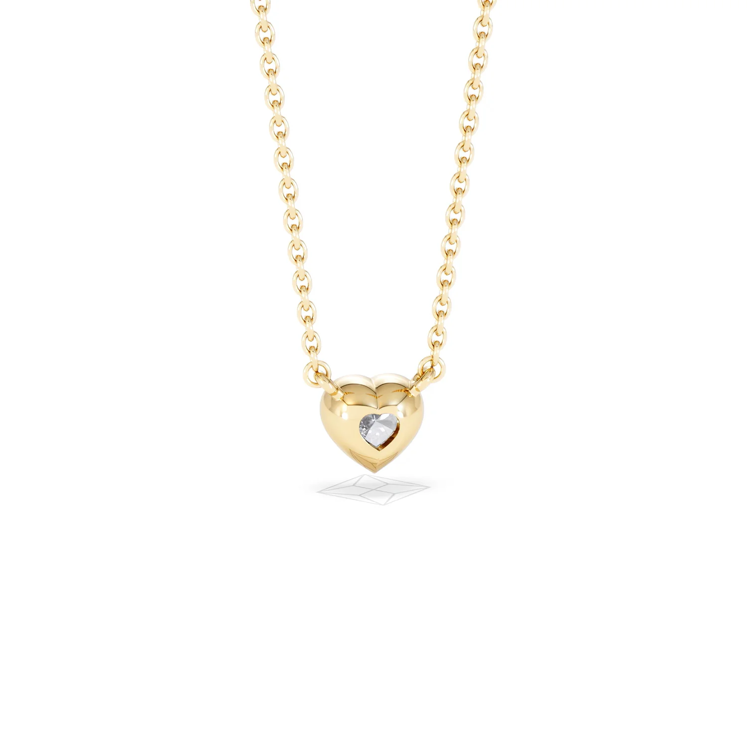Horizon Heart Cut Lab Diamond Solitaire Necklace 0.25ct H/SI in 18k Gold Vermeil - Image 52