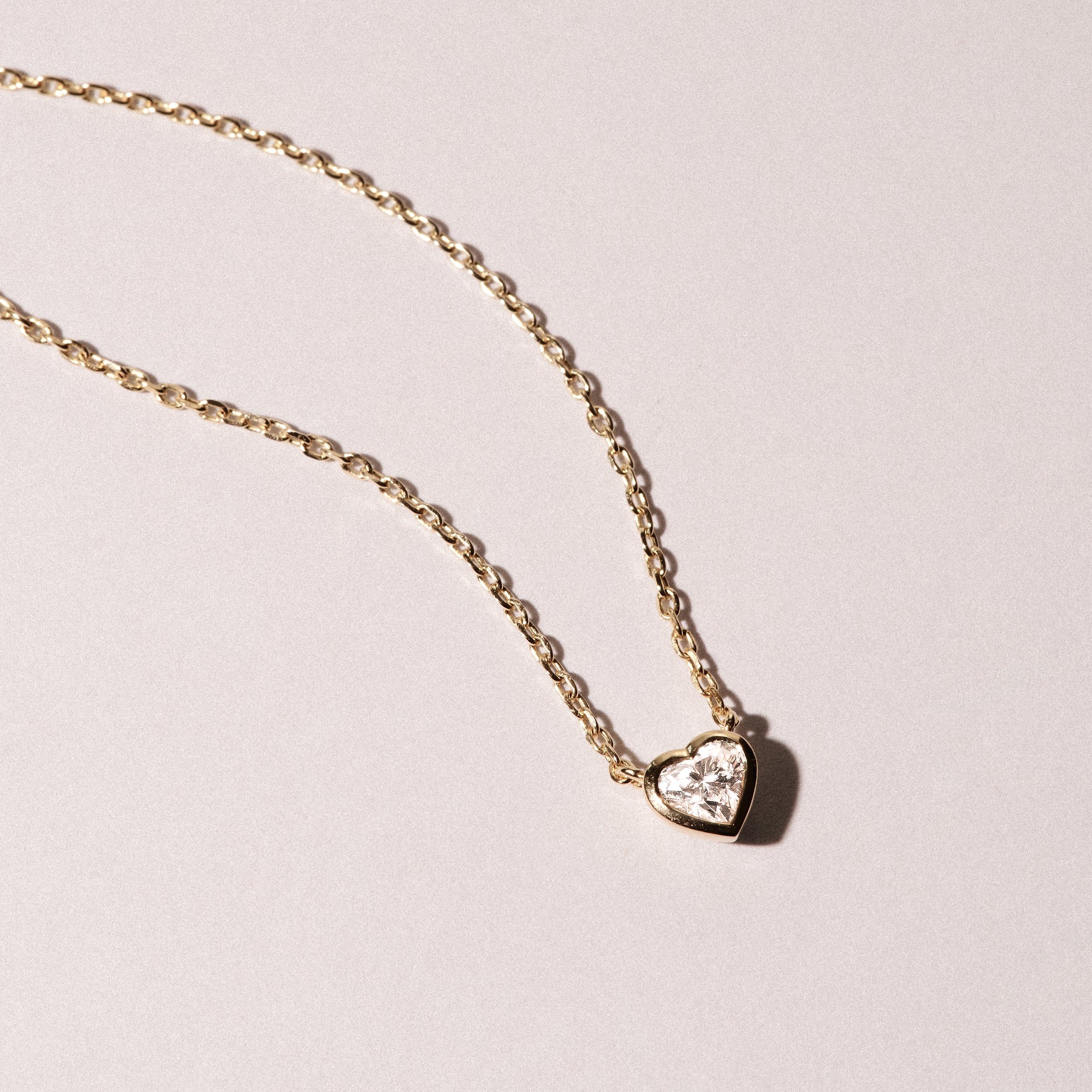 Horizon Heart Cut Lab Diamond Solitaire Necklace 0.25ct H/SI in 18k Gold Vermeil - Image 6