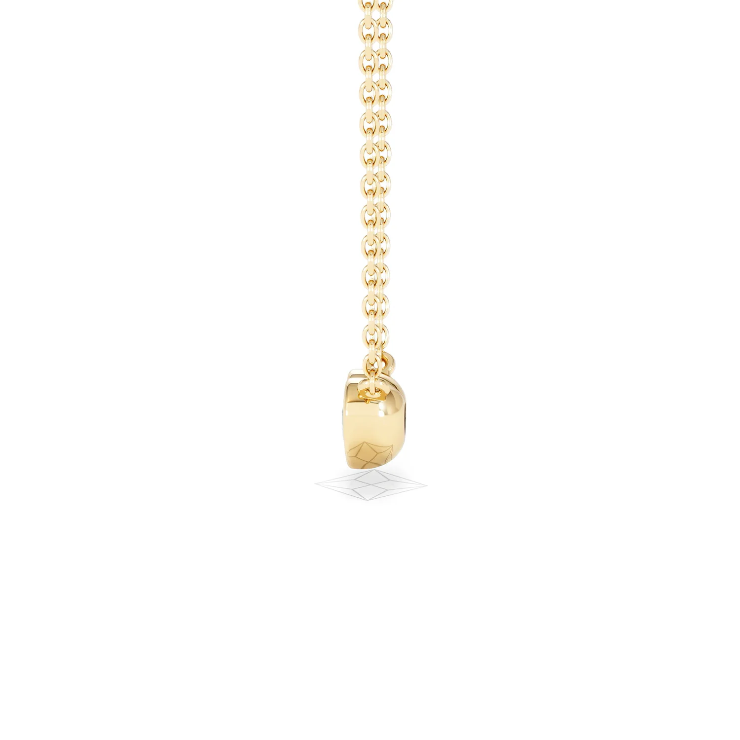 Horizon Heart Cut Lab Diamond Solitaire Necklace 0.25ct H/SI in 18k Gold Vermeil - Image 69