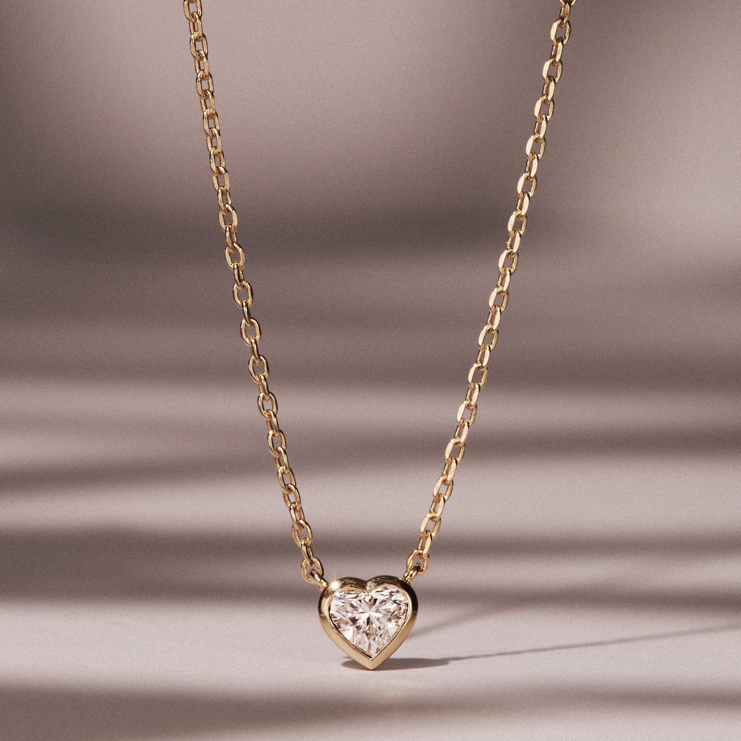 Horizon Heart Cut Lab Diamond Solitaire Necklace 0.25ct H/SI in 18k Gold Vermeil - Image 8