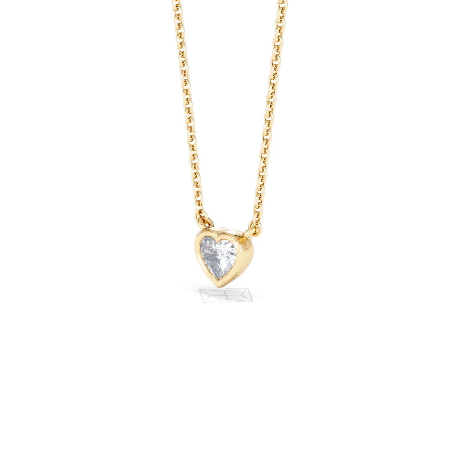 Horizon Heart Cut Lab Diamond Solitaire Necklace 0.25ct H/SI in 18k Gold Vermeil - Image 81