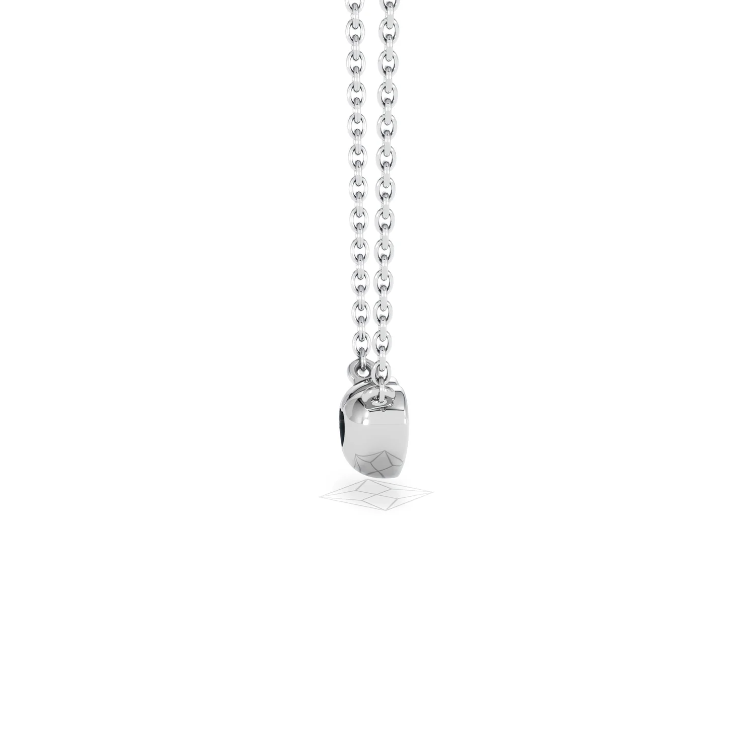 Horizon Heart Cut Lab Diamond Solitaire Necklace 0.25ct H/SI in 925 Silver - Image 32