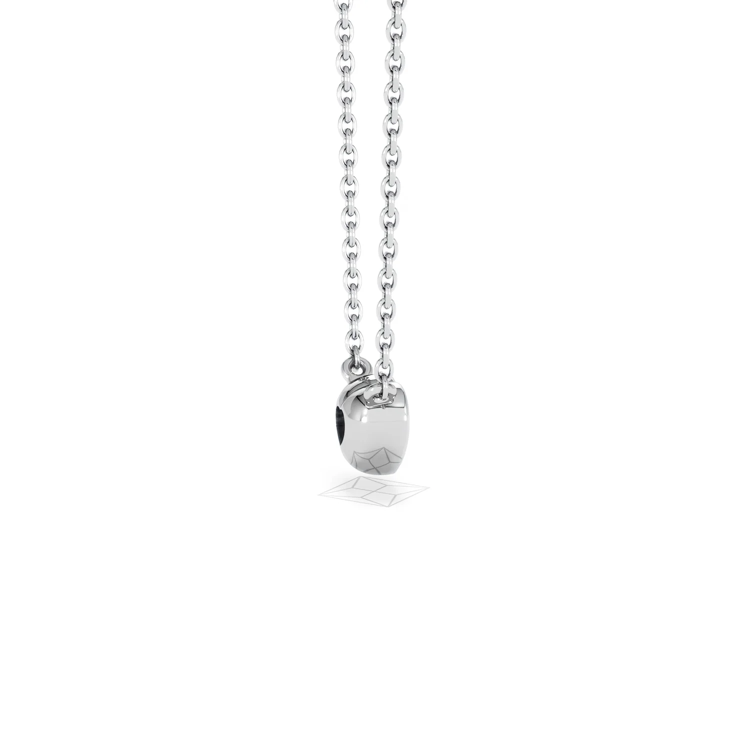 Horizon Heart Cut Lab Diamond Solitaire Necklace 0.25ct H/SI in 925 Silver - Image 33