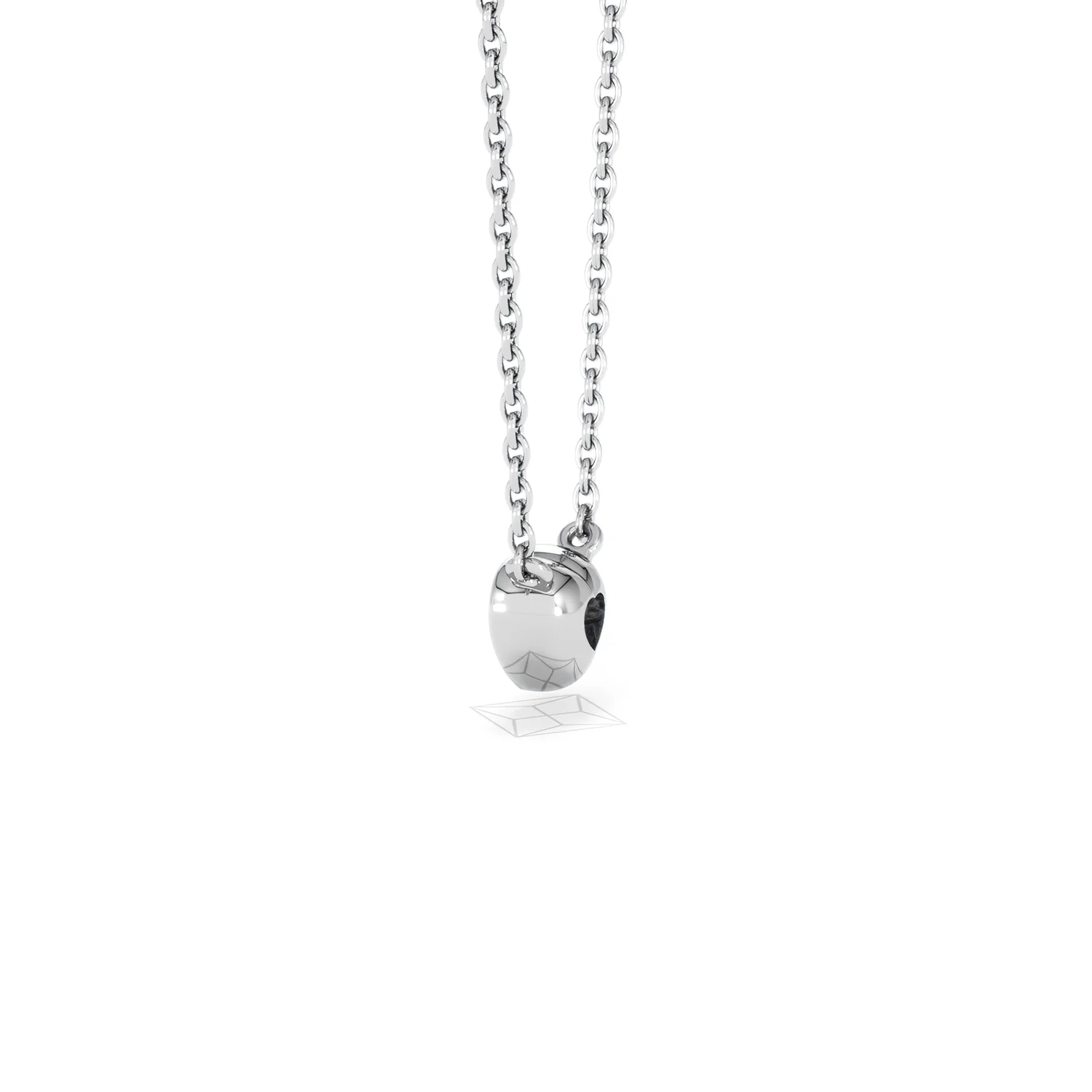 Horizon Heart Cut Lab Diamond Solitaire Necklace 0.25ct H/SI in 925 Silver - Image 65