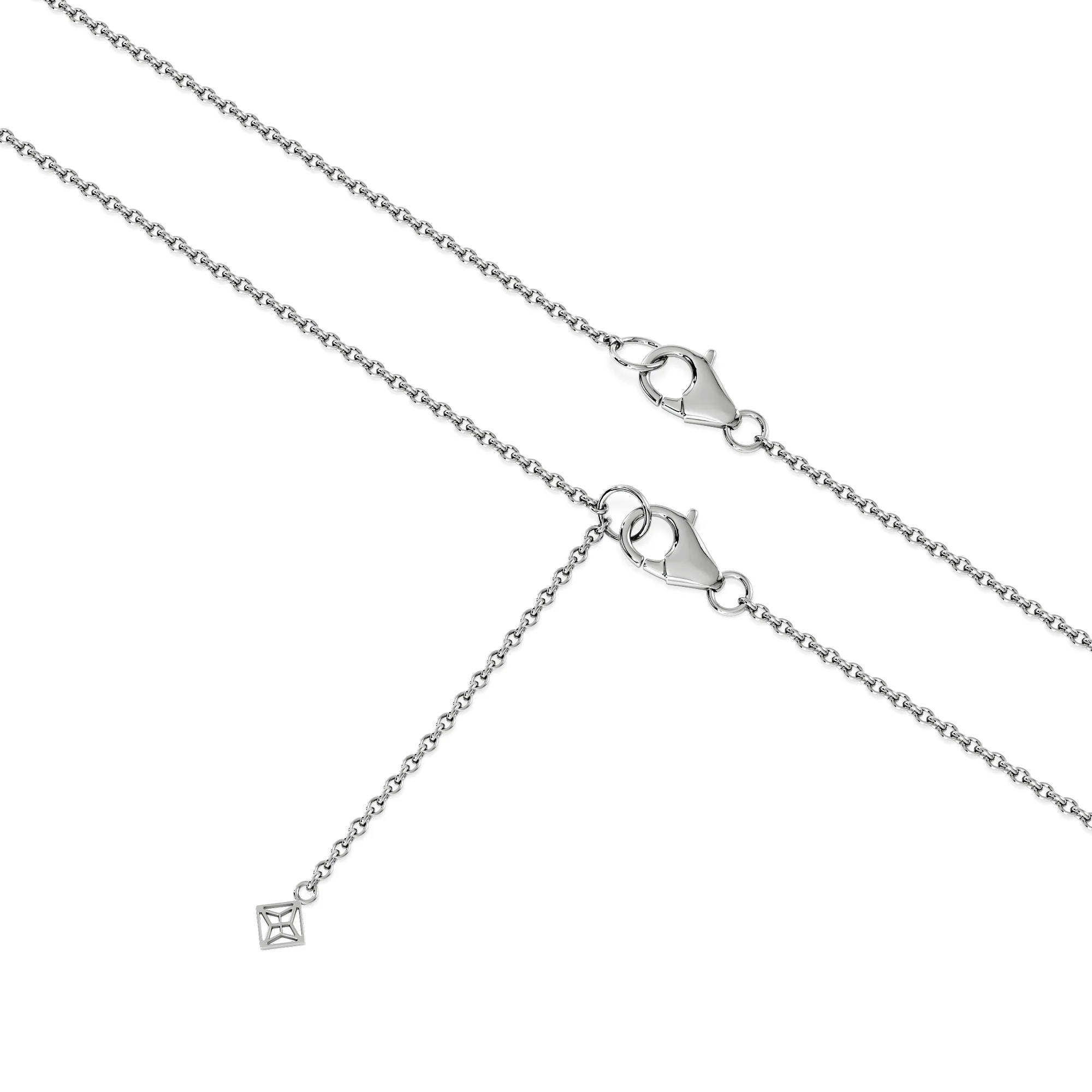 Horizon Heart Cut Lab Diamond Solitaire Necklace 0.25ct H/SI in 925 Silver - Image 7