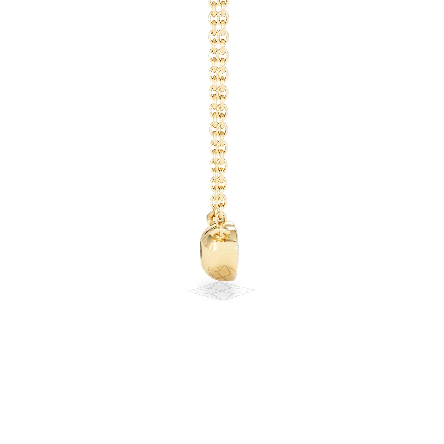 Horizon Heart Cut Lab Diamond Solitaire Necklace 0.25ct H/SI in 9K Gold - Image 31