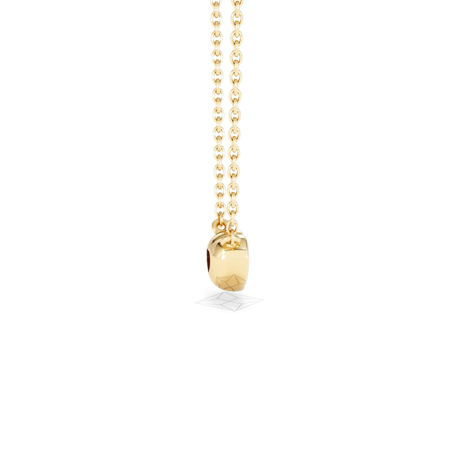 Horizon Heart Cut Lab Diamond Solitaire Necklace 0.25ct H/SI in 9K Gold - Image 32
