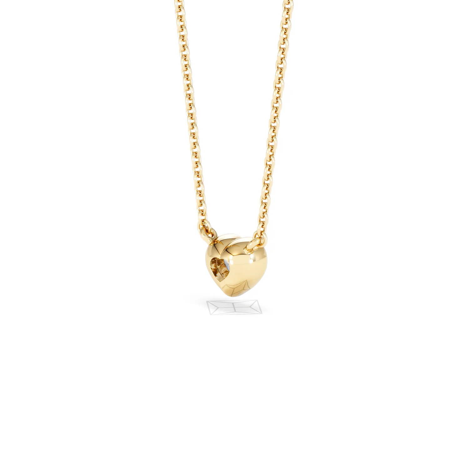 Horizon Heart Cut Lab Diamond Solitaire Necklace 0.25ct H/SI in 9K Gold - Image 41