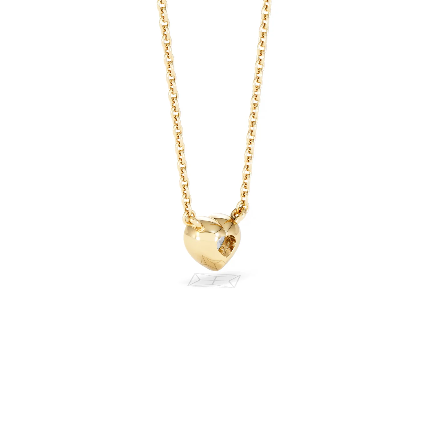 Horizon Heart Cut Lab Diamond Solitaire Necklace 0.25ct H/SI in 9K Gold - Image 58