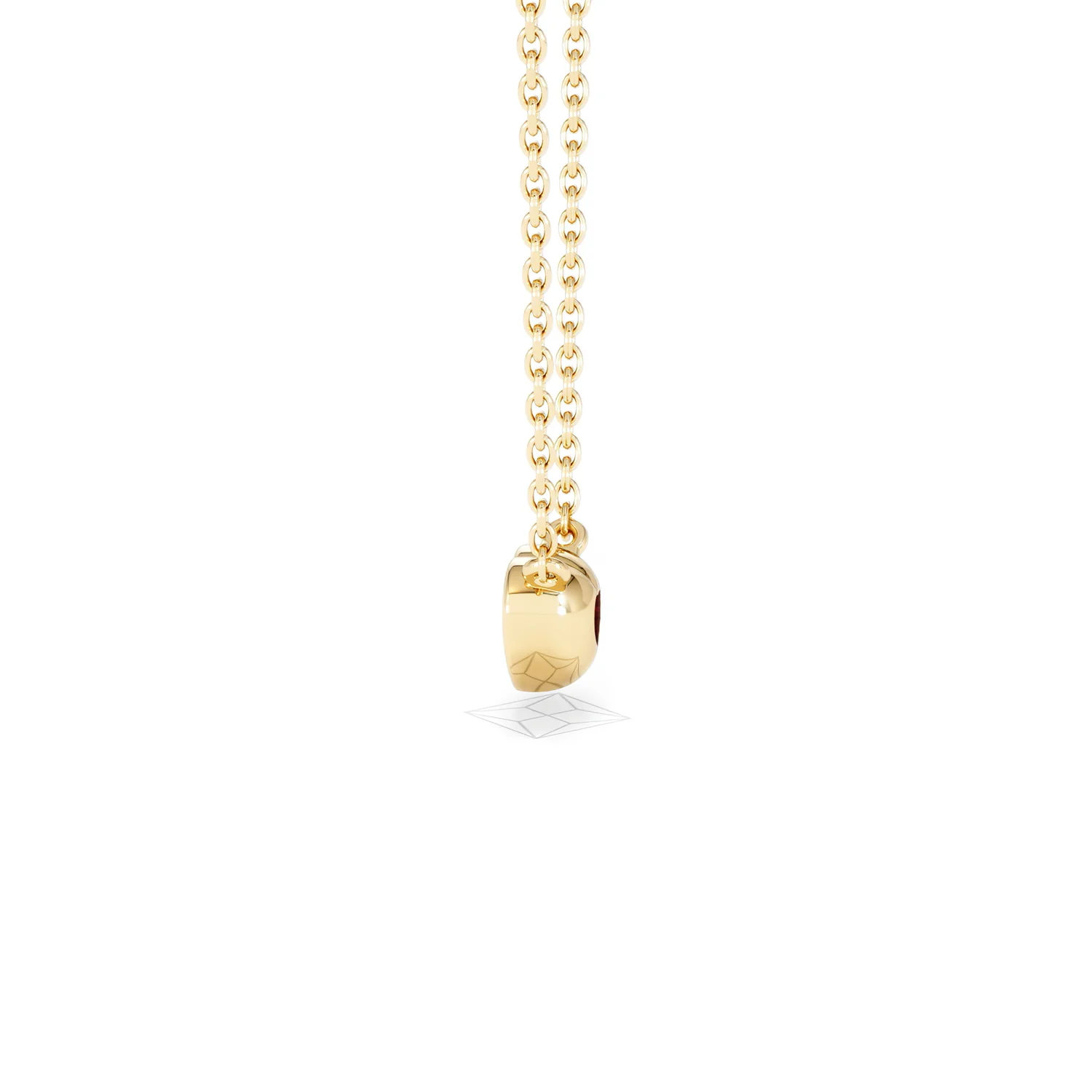 Horizon Heart Cut Lab Diamond Solitaire Necklace 0.25ct H/SI in 9K Gold - Image 68
