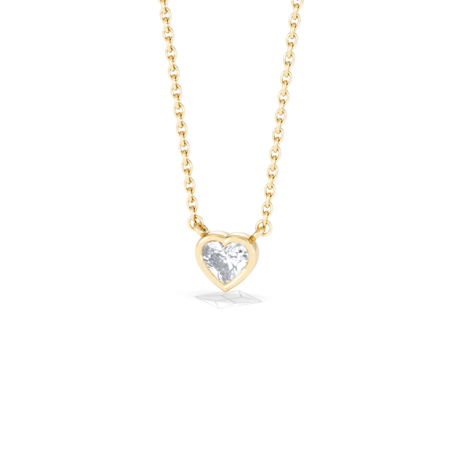 Horizon Heart Cut Lab Diamond Solitaire Necklace 0.25ct H/SI in 9K Gold - Image 86