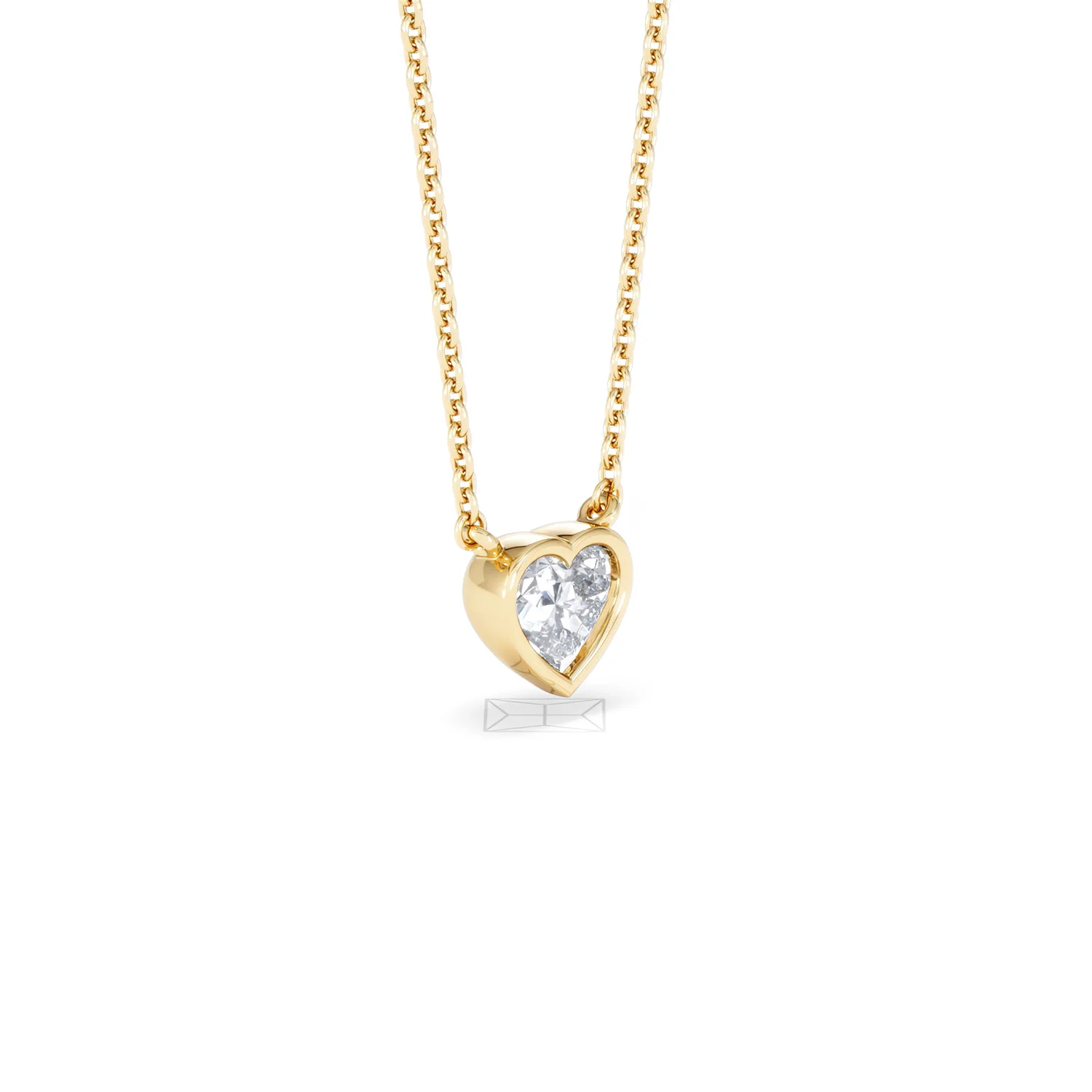 Horizon Heart Cut Lab Diamond Solitaire Necklace 0.50ct H/SI in 9K Gold - Image 20