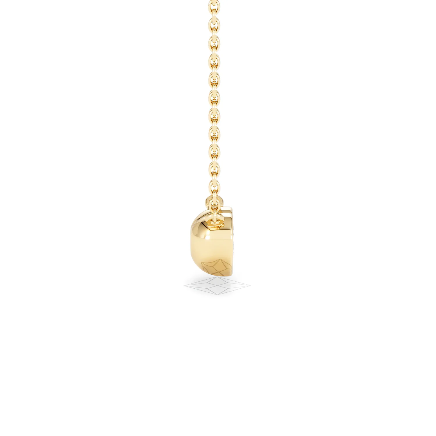 Horizon Heart Cut Lab Diamond Solitaire Necklace 0.50ct H/SI in 9K Gold - Image 30