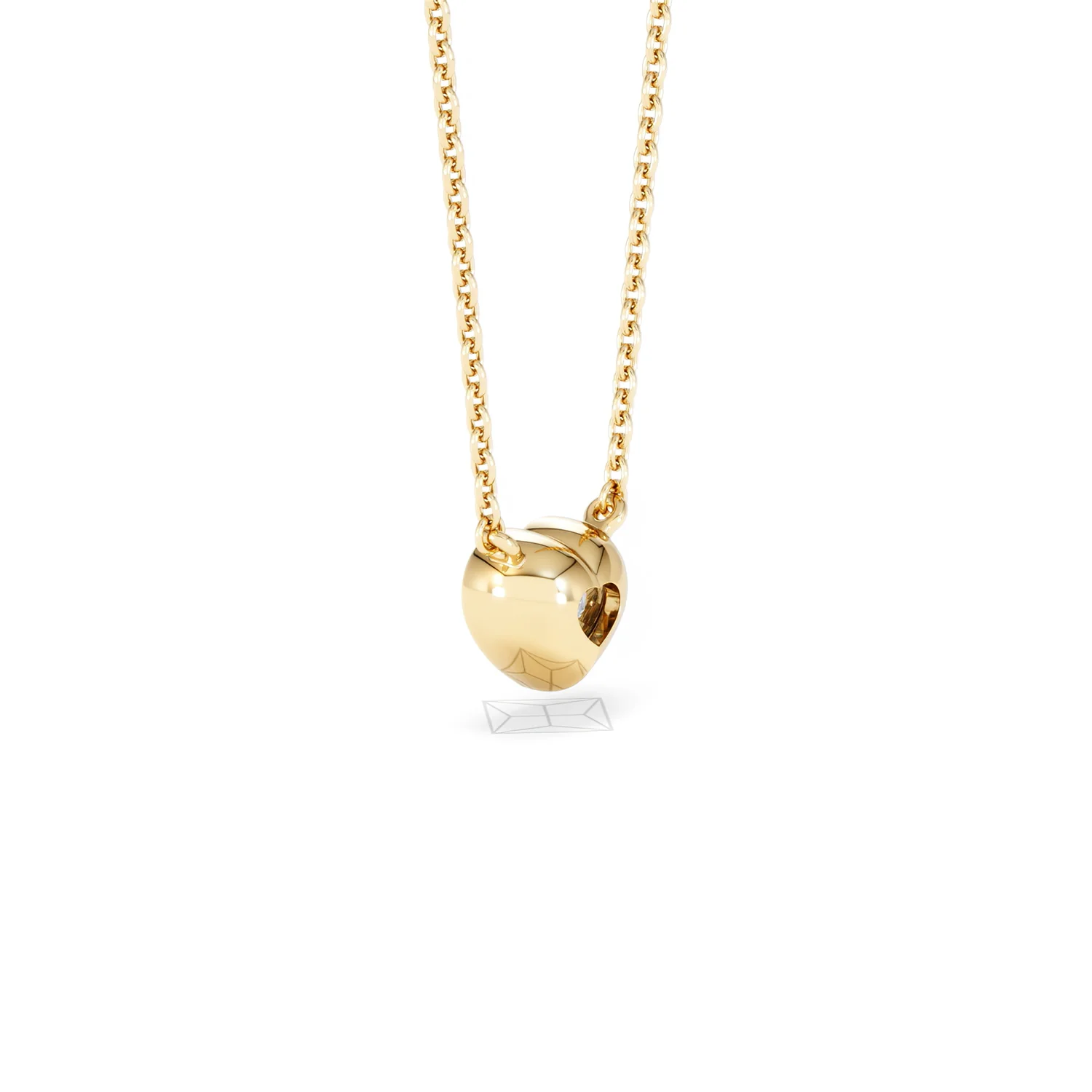 Horizon Heart Cut Lab Diamond Solitaire Necklace 0.50ct H/SI in 9K Gold - Image 61