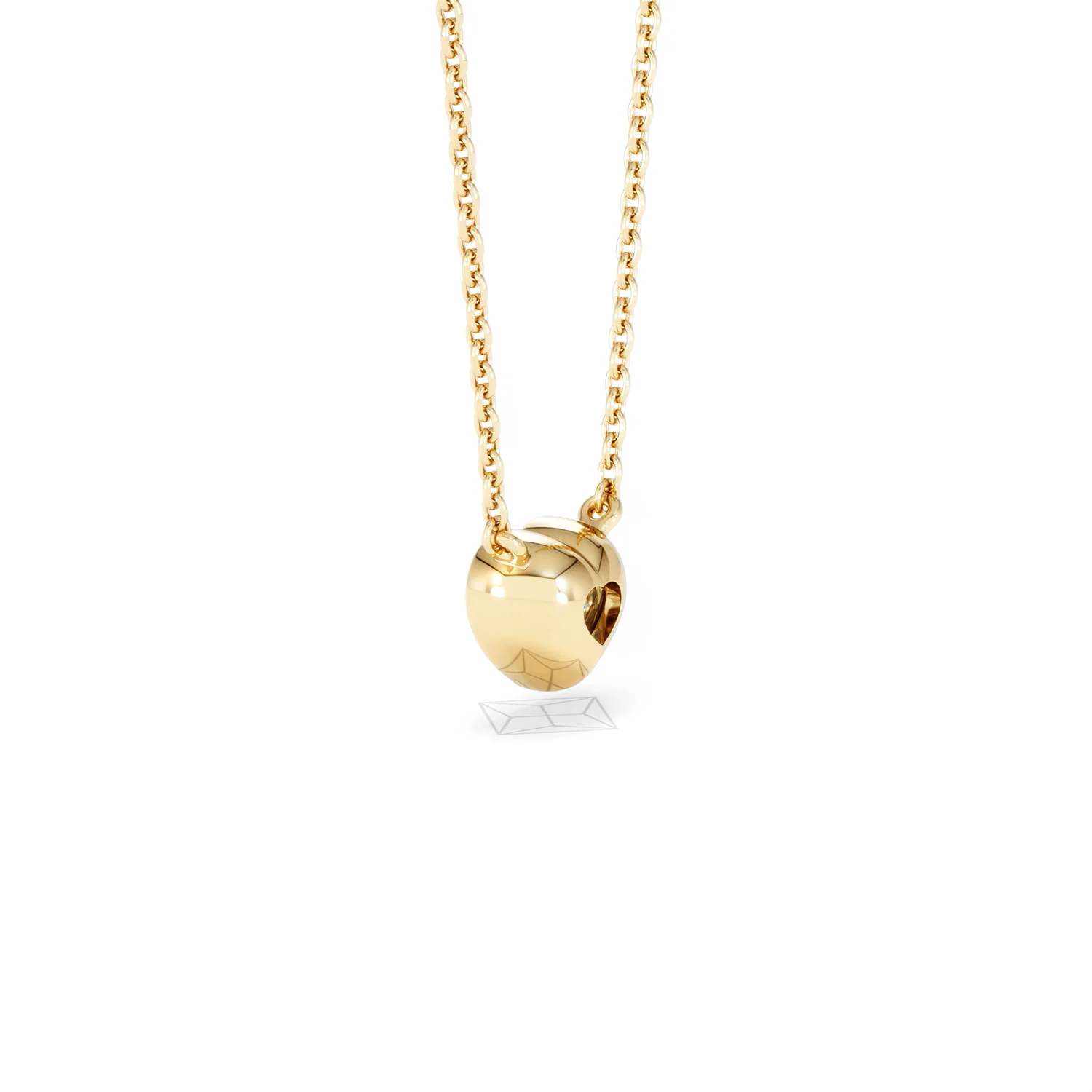 Horizon Heart Cut Lab Diamond Solitaire Necklace 0.50ct H/SI in 9K Gold - Image 62